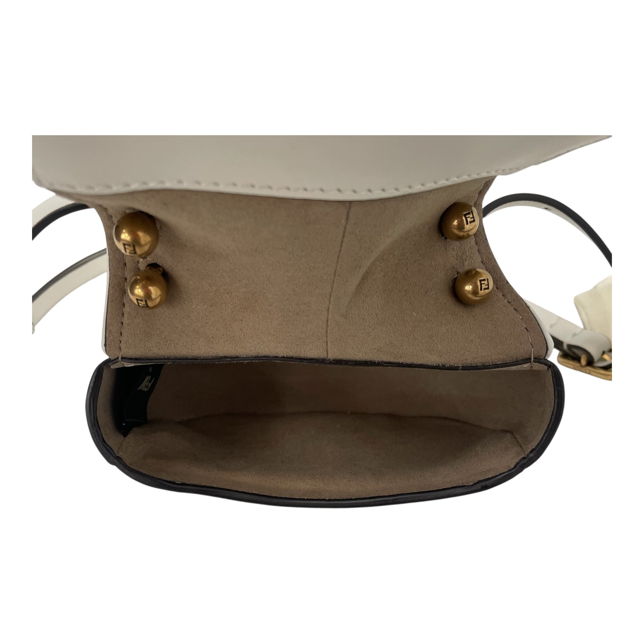FENDI/Tote Bag/Leather/WHT/SMALLWHITEGOLDHARDWARE view 3