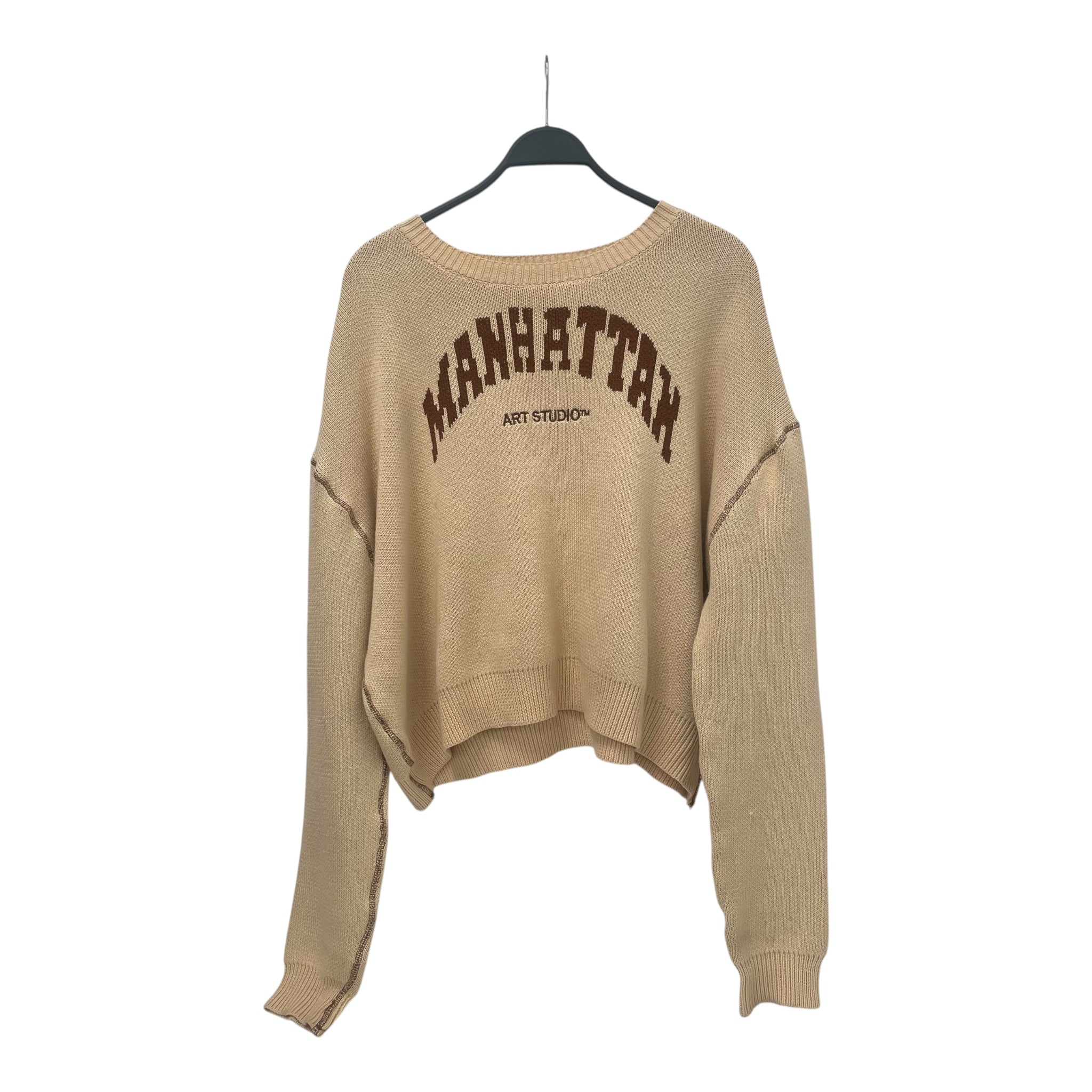 OREE/Sweater/M/Graphic/Wool/BEG/MANHATTAN SWEATER view 1