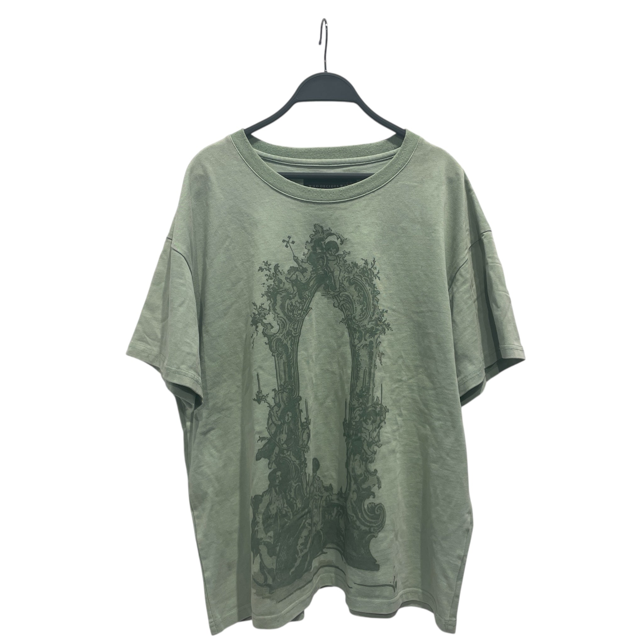 WHO DECIDES WAR/T-Shirt/L/Cotton/GRN/Graphic/ARC WINDOW GRAPHIC view 1