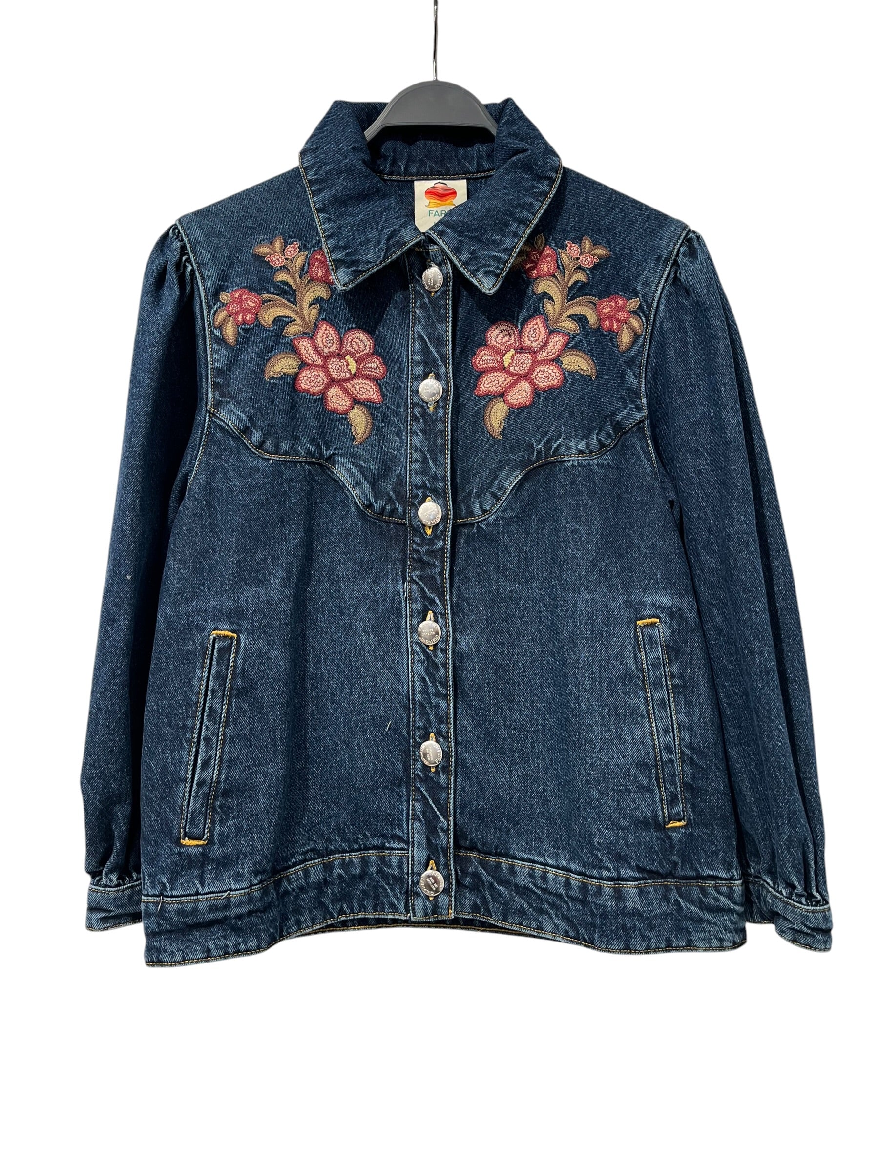 FARM Rio/Denim Jkt/S/Cotton/IDG/RENATA FLORAL DENIM JKT view 1