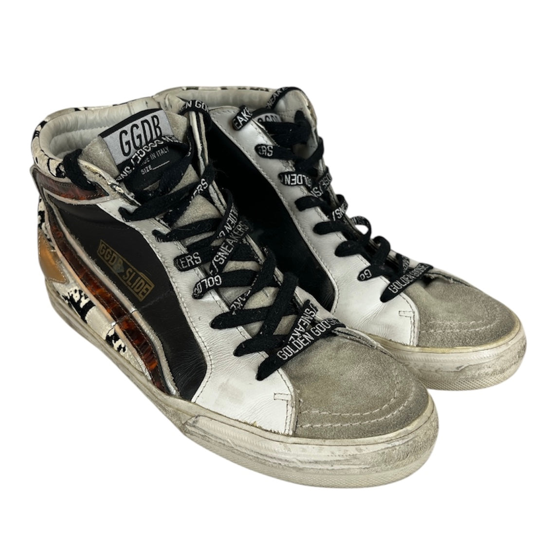 GOLDEN GOOSE/Hi-Sneakers/EU 39/Leather/SLV/Gold star; snakeskin view 1
