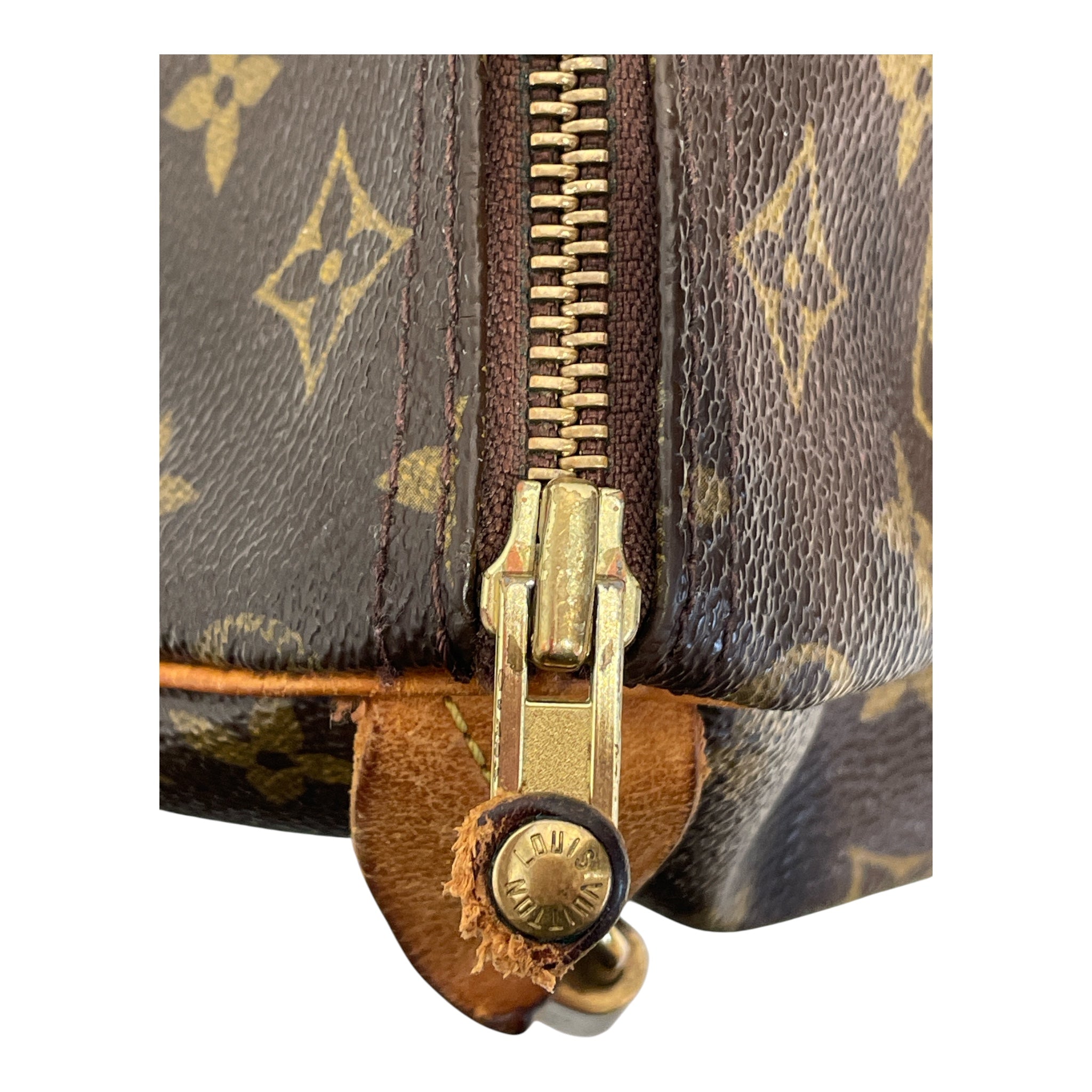 LOUIS VUITTON/Boston Bag/Monogram/BRW/Monogram Speedy Damaged view 3