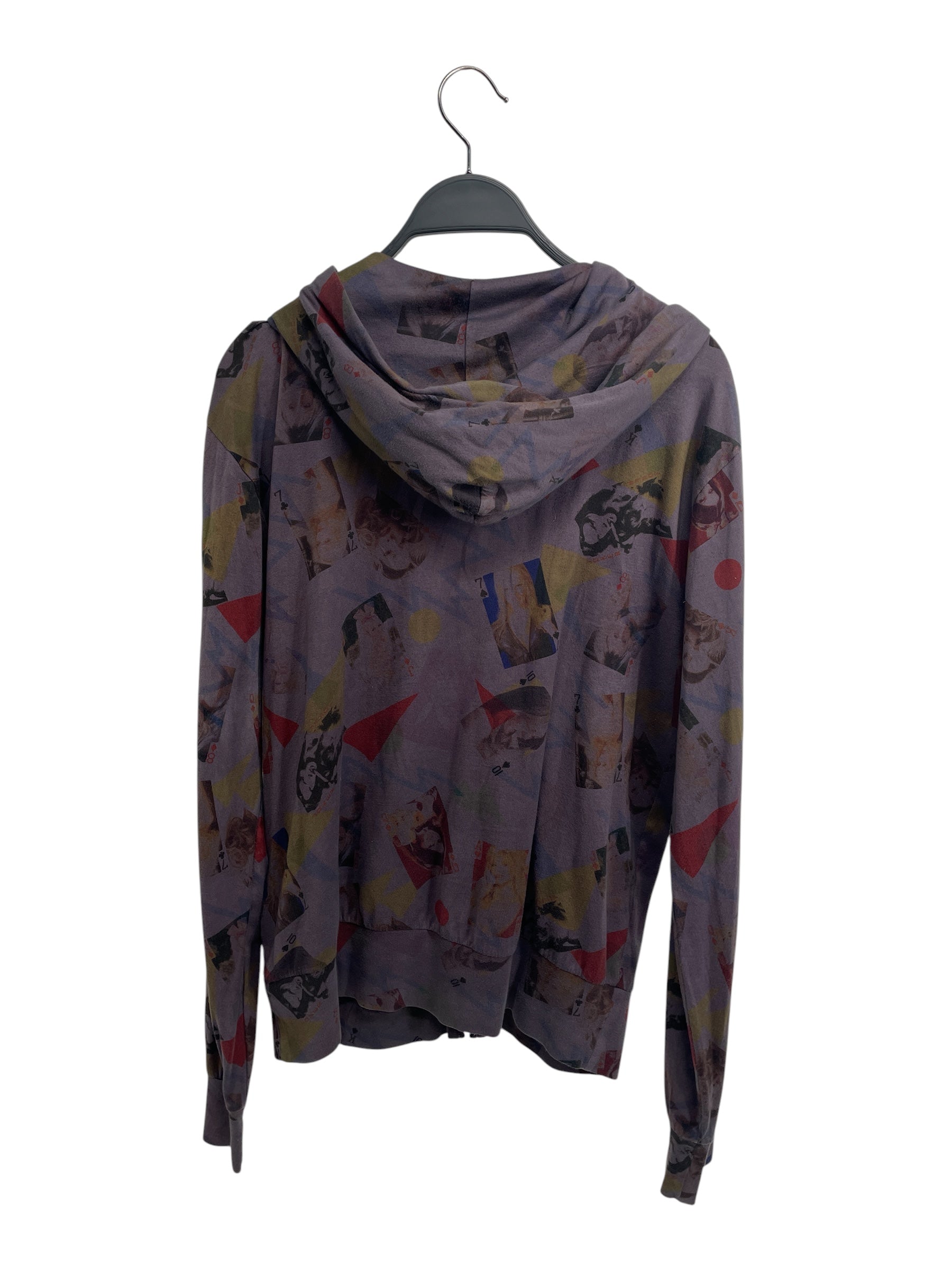 HYSTERIC GLAMOUR/Zip Up Hoodie/M/All Over Print/Cotton/PPL/PLAYBOY\CARD DECK PRINT view 3