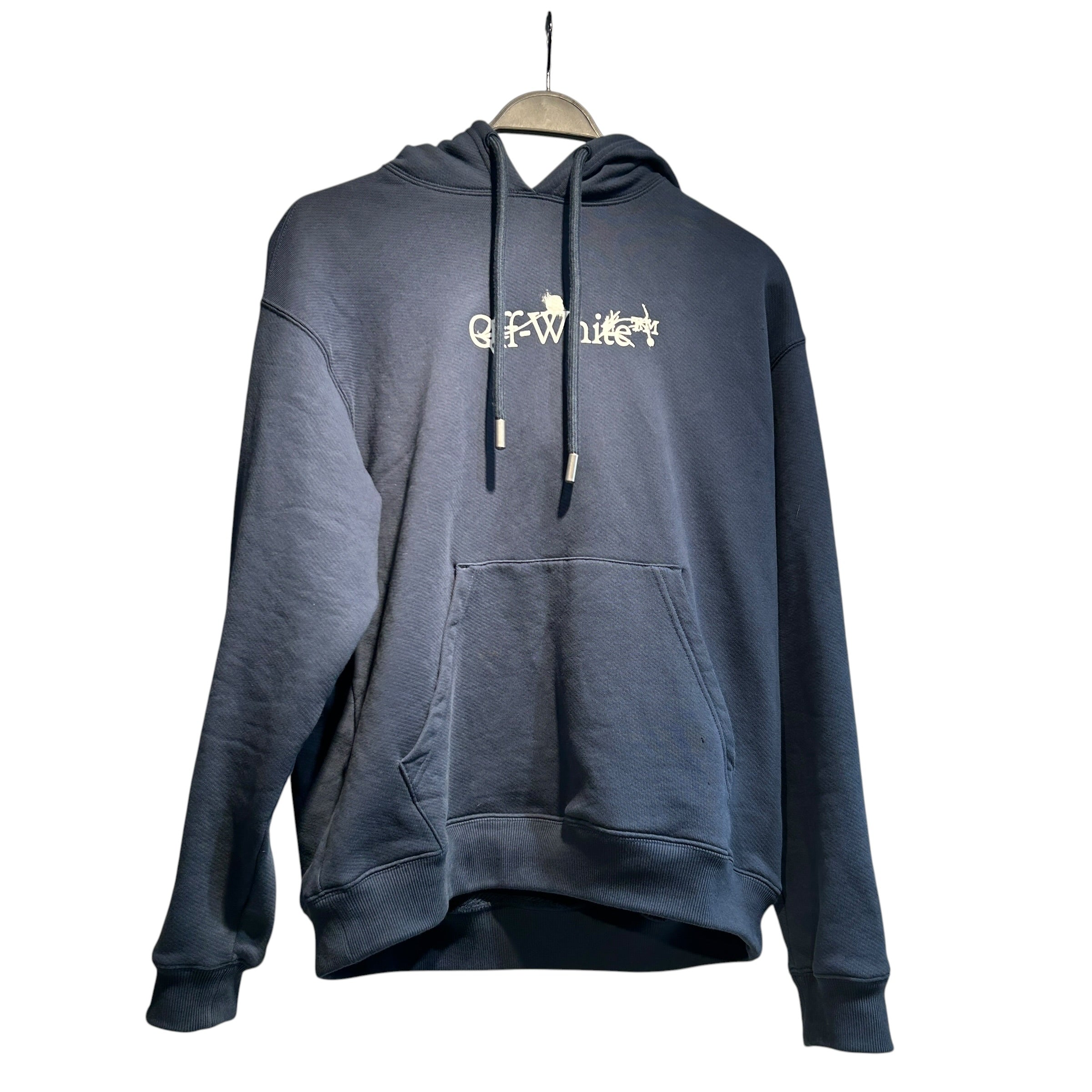 OFF-WHITE/Hoodie/M/Cotton/NVY/NWT SPLASH LOGO HOODIE view 1