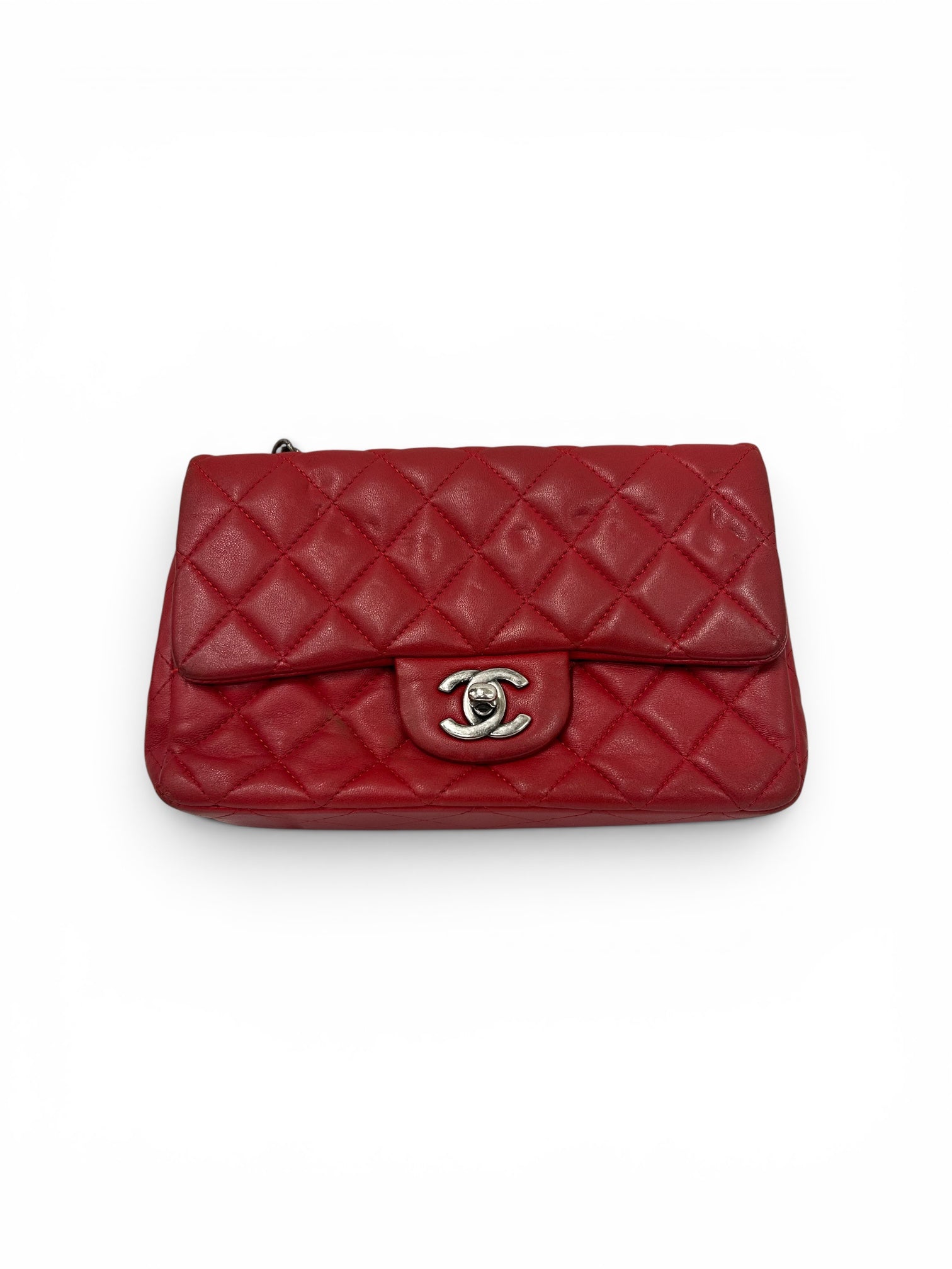 CHANEL/Bag/Leather/RED/Quilted Mini Flap view 1