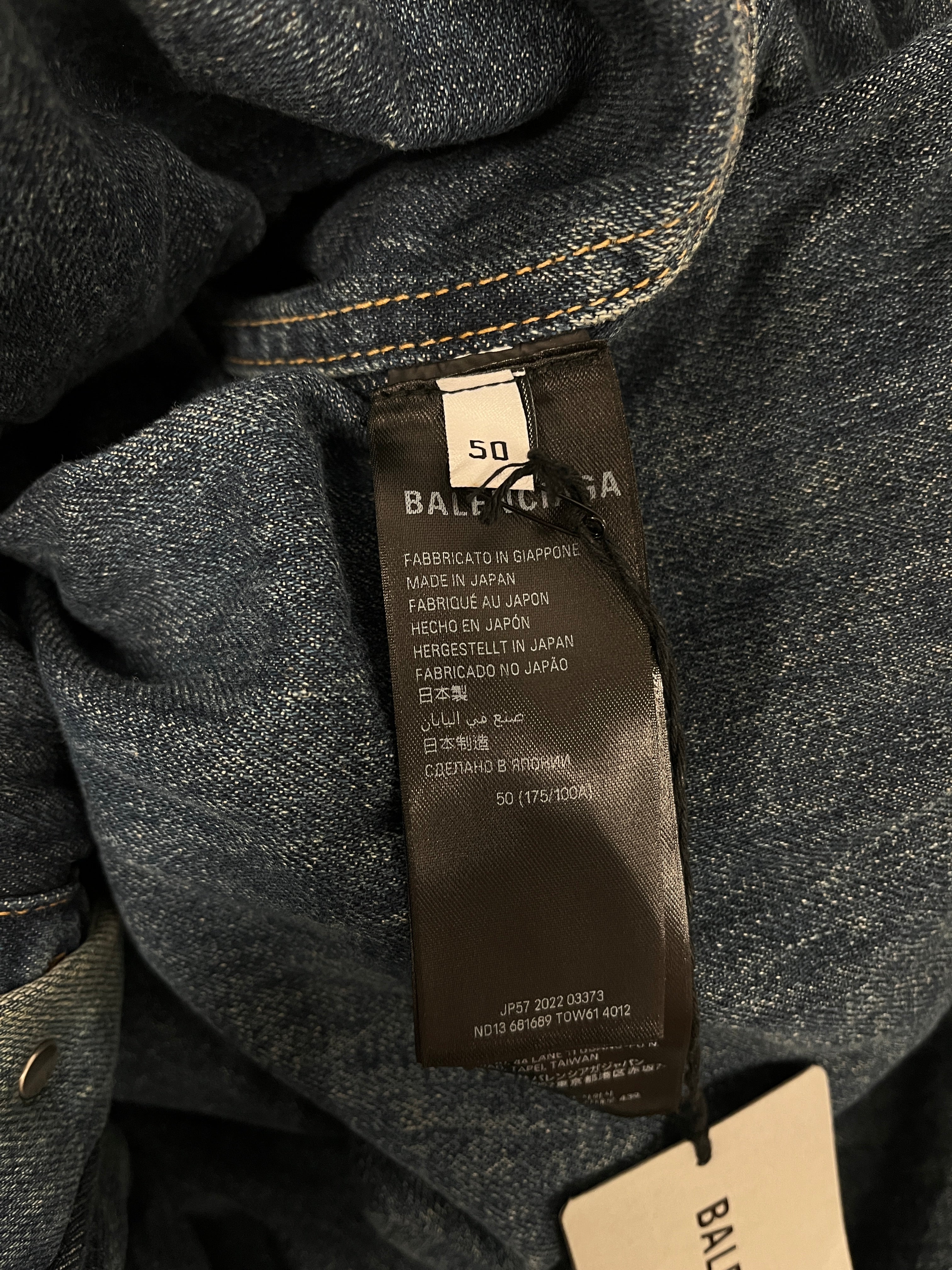 BALENCIAGA/Denim Jkt/50/Denim/BLU/Double Breasted/ view 5