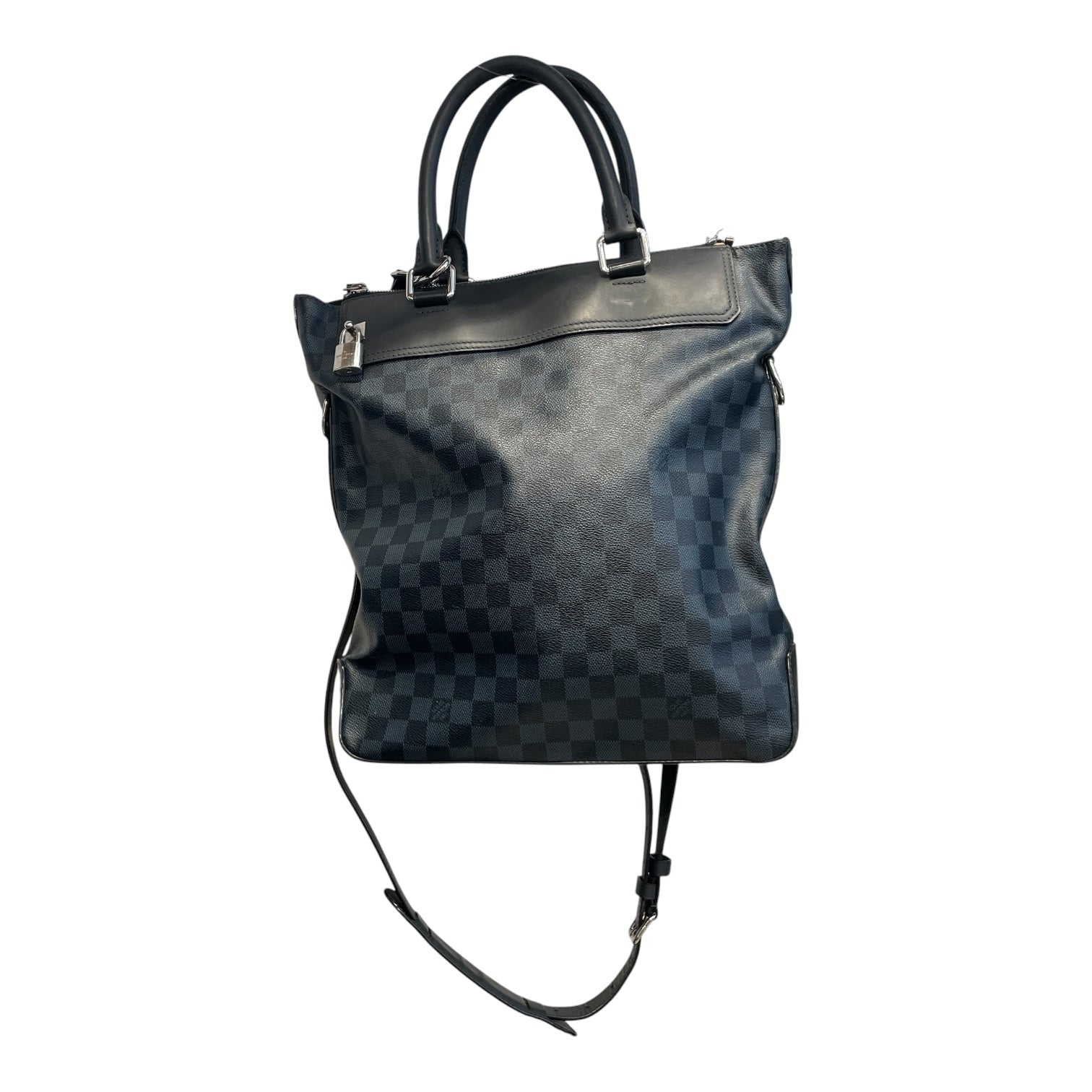 LOUIS VUITTON/Cross Body Bag/All Over Print/Leather/BLK/Damier Cobalt Messenger view 2