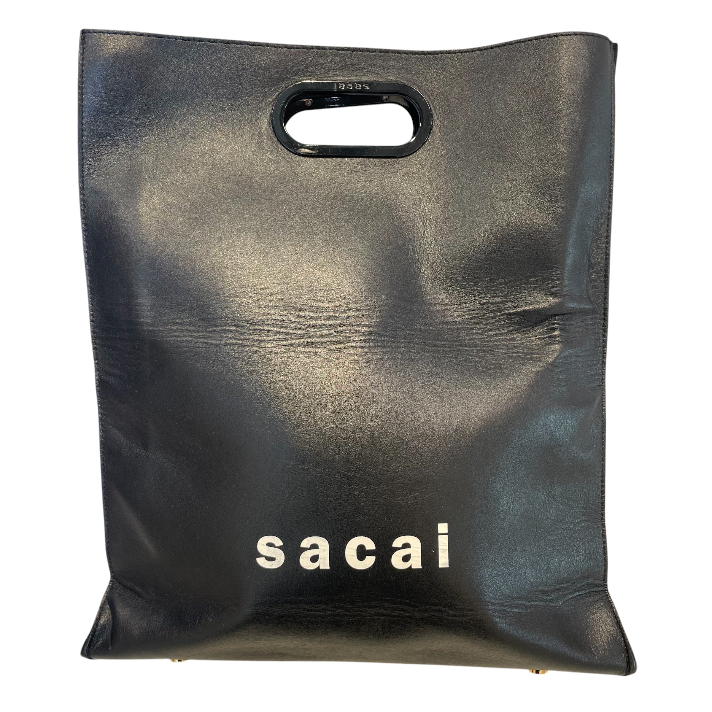 Sacai/Bag/Leather/BLK/whi sacai/chrome in/gld stud b view 1
