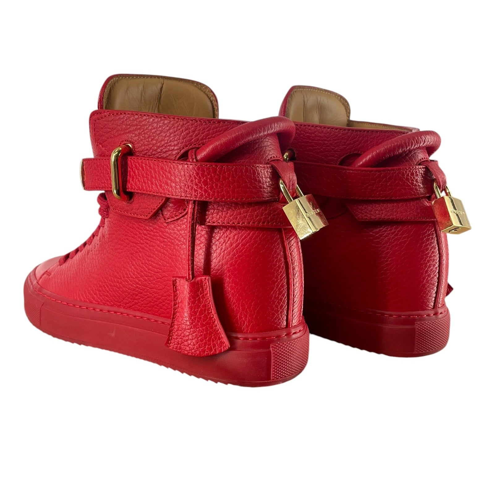 BUSCEMI/Hi-Sneakers/UK 3/Leather/RED/GLD LOCK WDGE SNEAKER 35 view 2