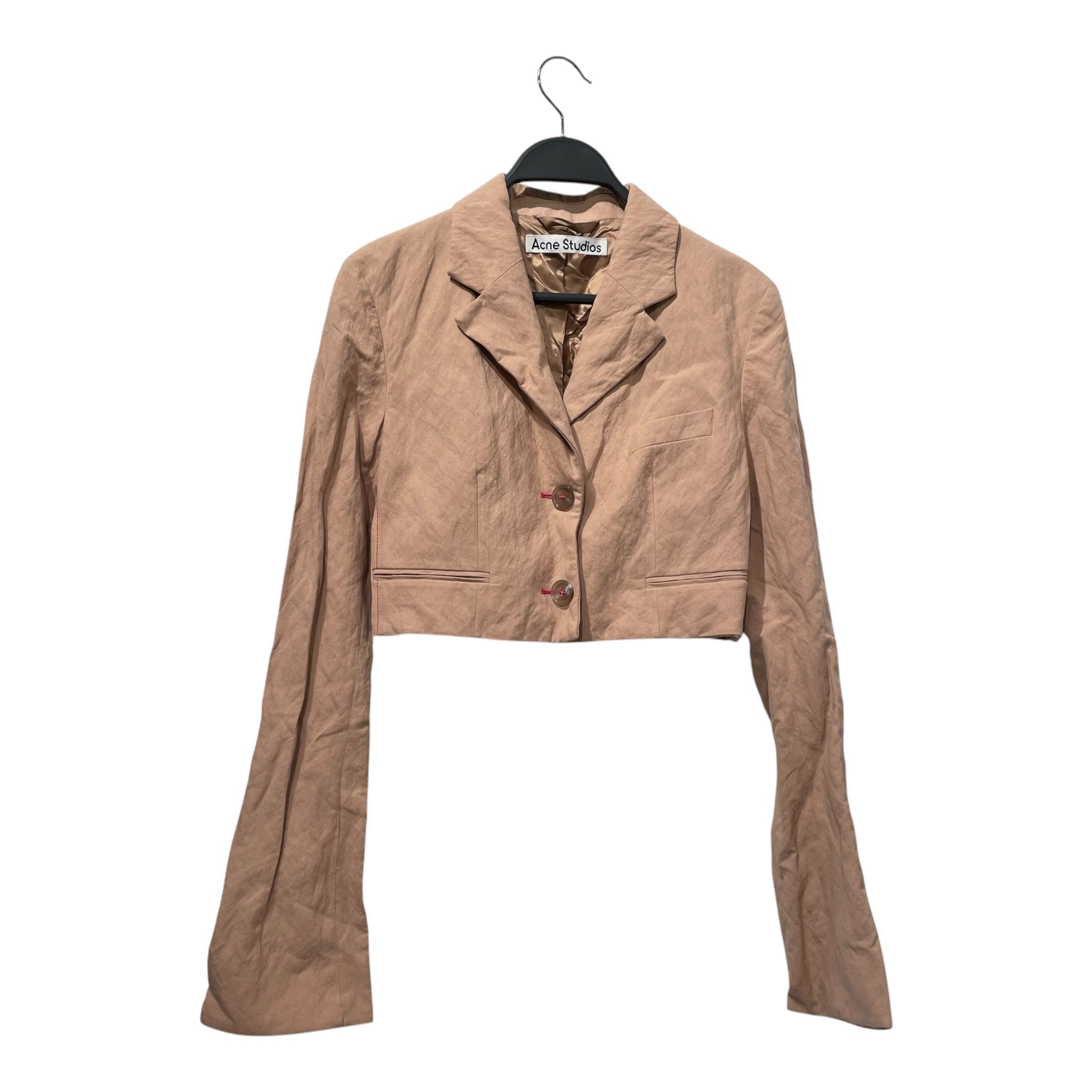 Acne Studios/Tailored Jkt/34/Cotton/PNK/CROPPED DOUBLE BREAST BLZR view 1