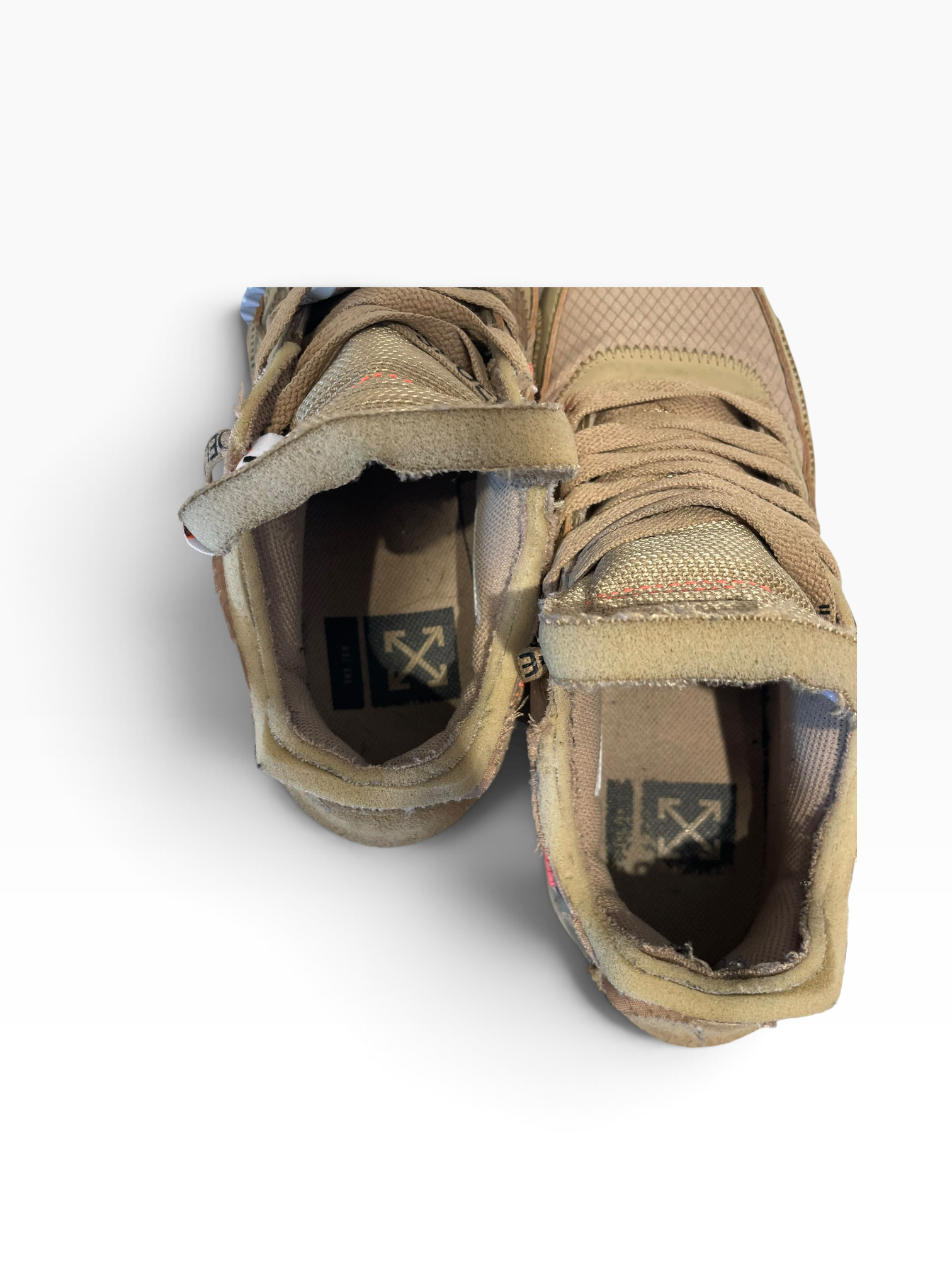NIKE/OFF-WHITE/Low-Sneakers/US 6/BEG/air max 90 desert ore view 3