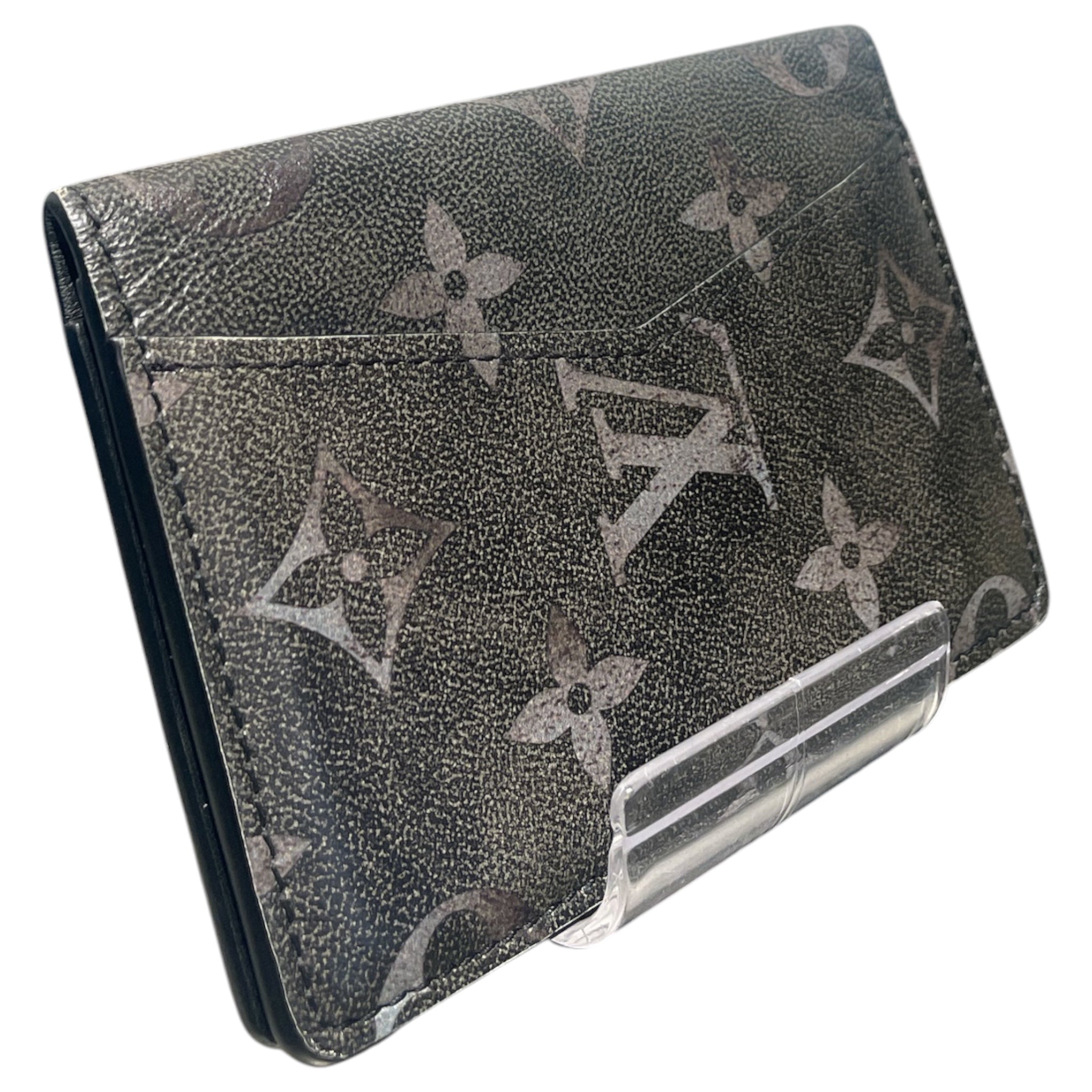 LOUIS VUITTON/Bifold Wallet/Monogram/Leather/BLK/Eclipse Pocket Organizer view 1