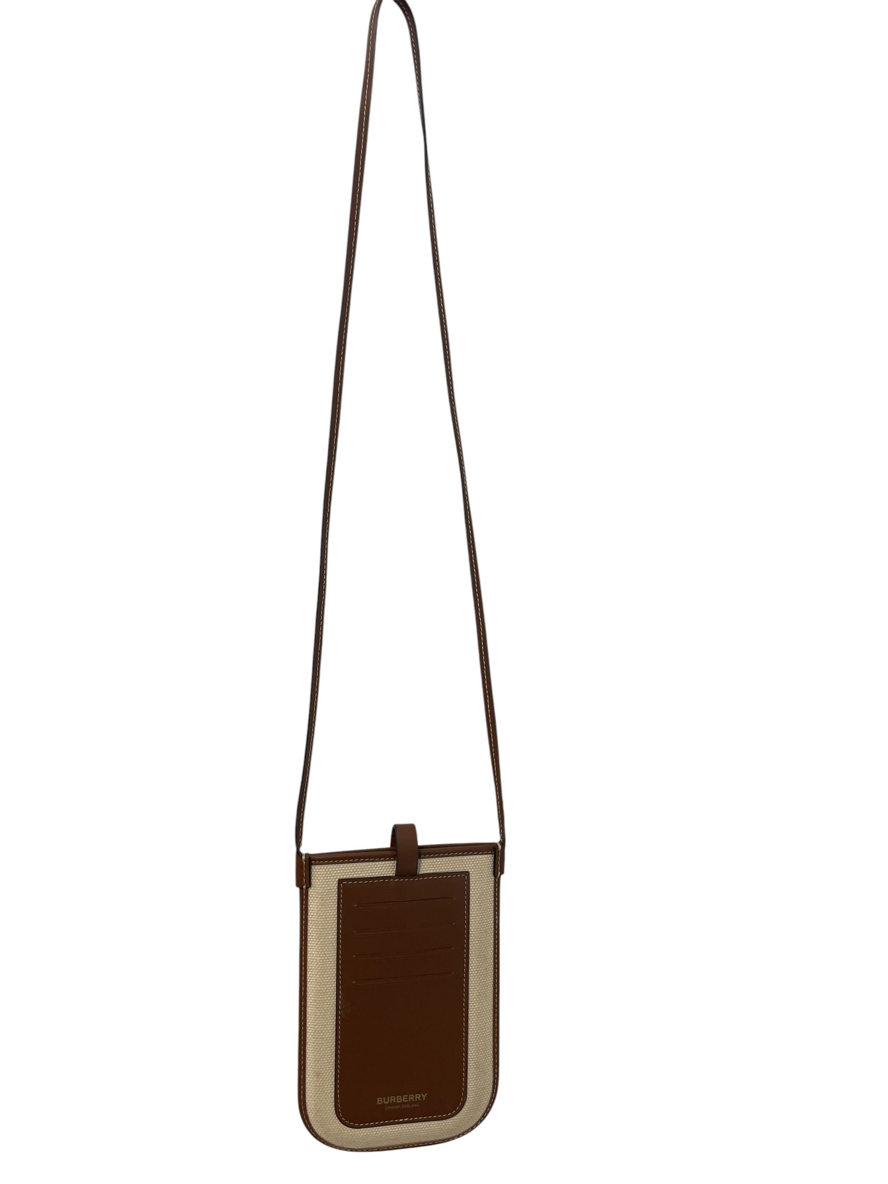 BURBERRY LONDON/Pouch/BEG/TB MONOGRAM PHONE POUCH view 2