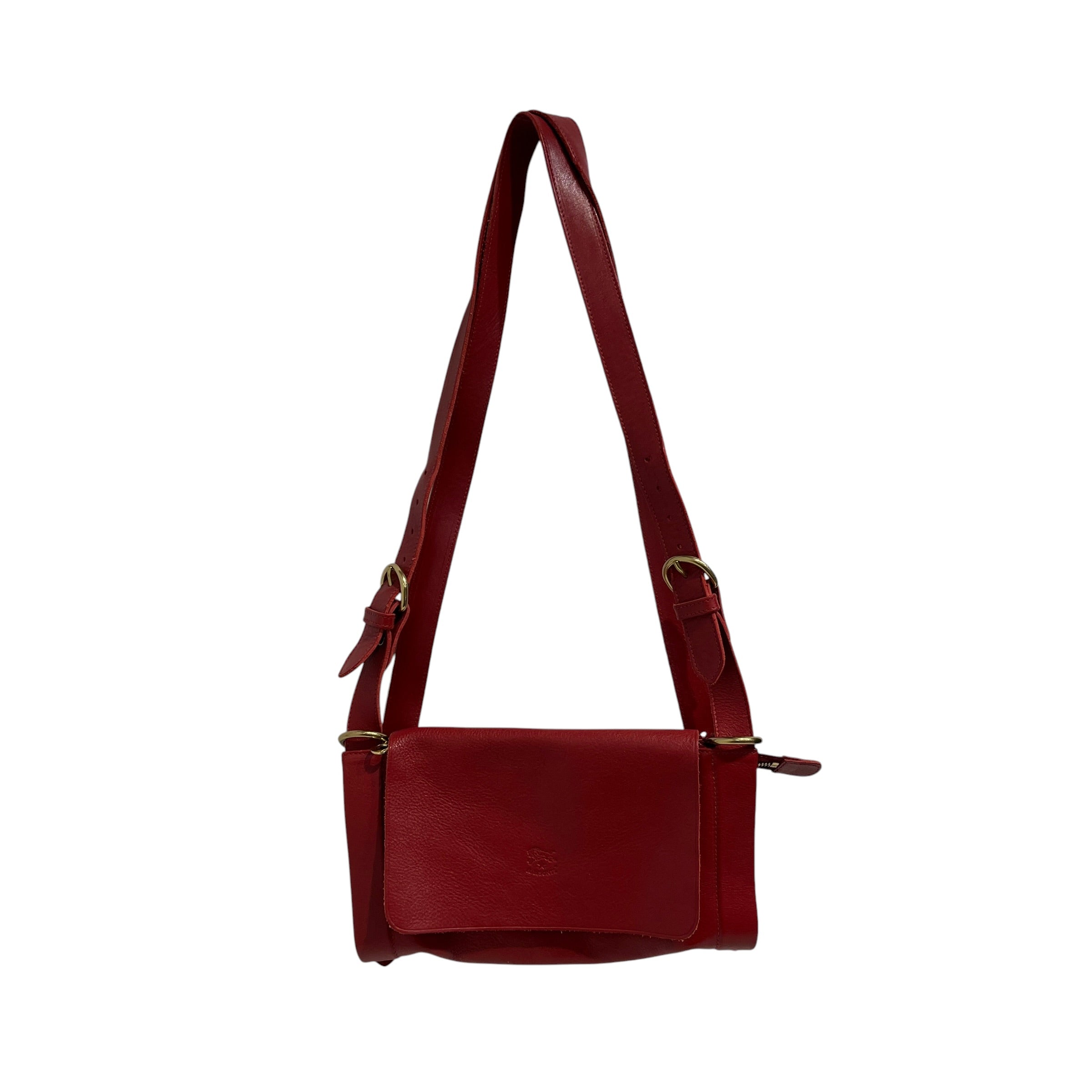 IL BISONTE/Cross Body Bag/Leather/RED/Over Flap view 1