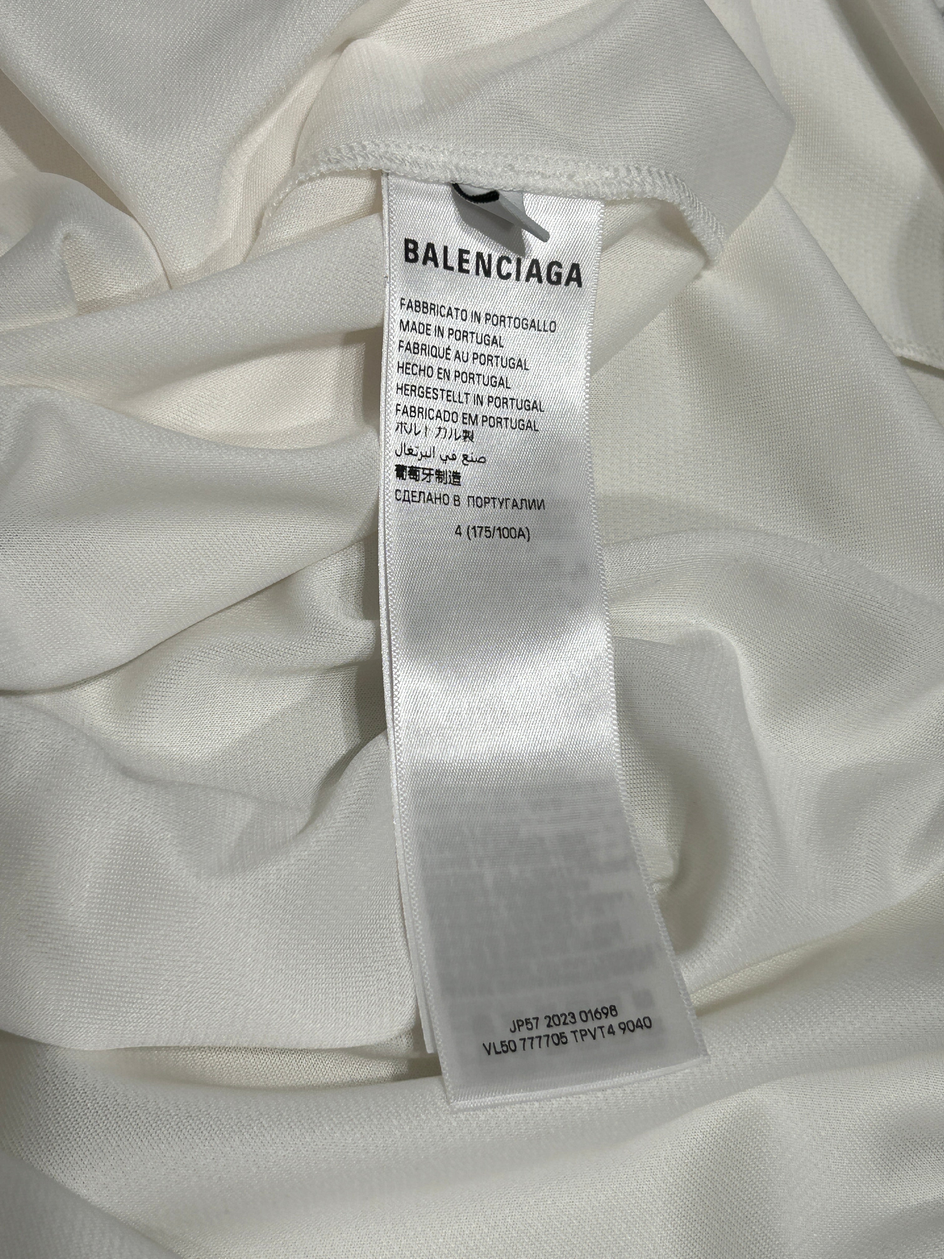 BALENCIAGA/T-Shirt/4/Polyester/WHT/BEV HILLS JERSEY view 5