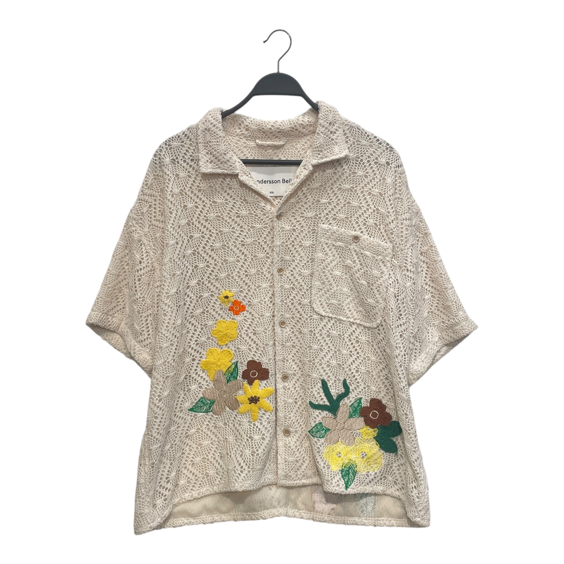 Andersson Bell/SS Shirt/XXL/Cotton/CRM/KNIT WOVEN YEL FLOWERS view 1