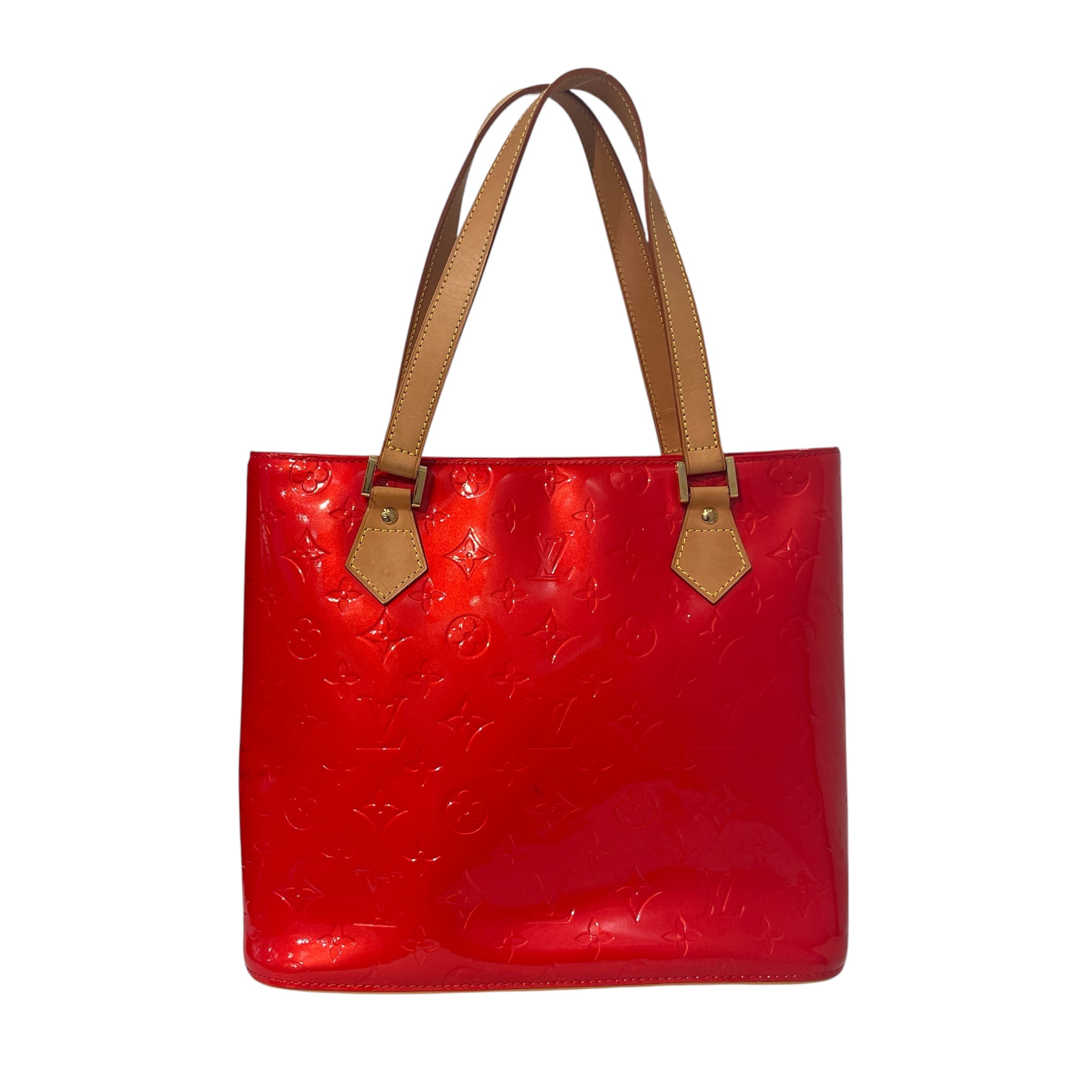 LOUIS VUITTON/Tote Bag/Monogram/Leather/RED/Vernis Tote BAg view 2