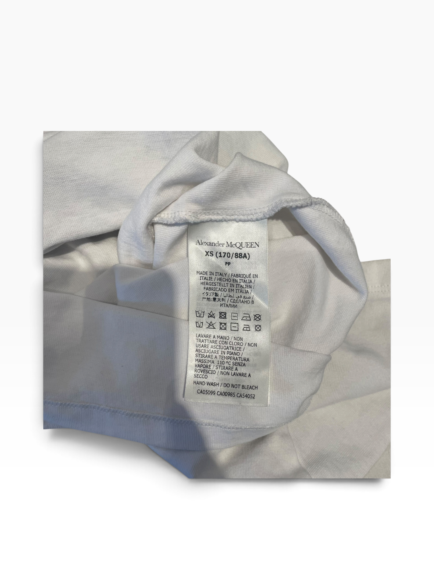 Alexander McQueen/T-Shirt/XS/Cotton/WHT/All Over Print/ view 4