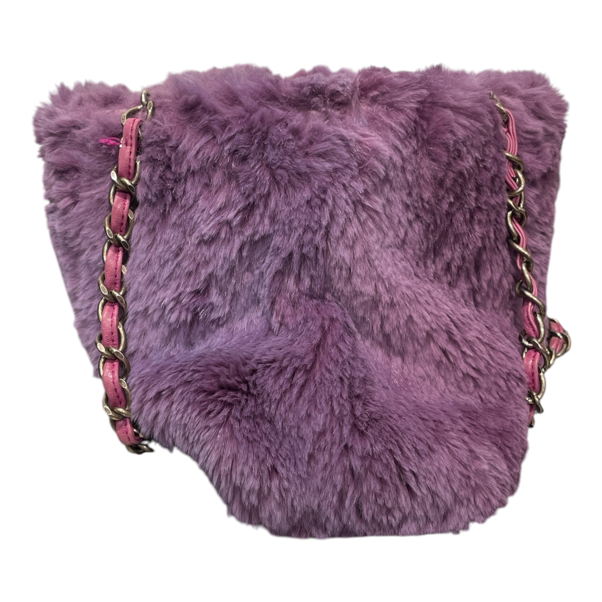 CHANEL/Cross Body Bag/Fur/PPL/PURPLE RABBIT FUR view 4