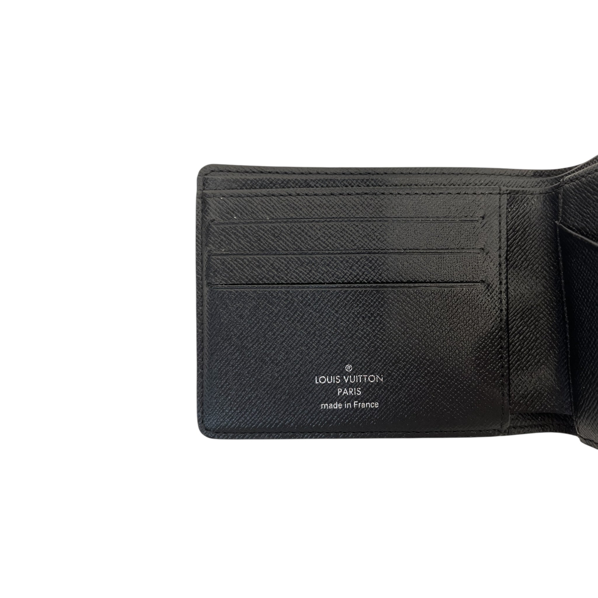 LOUIS VUITTON/Bifold Wallet/Leather/BLK/ view 3