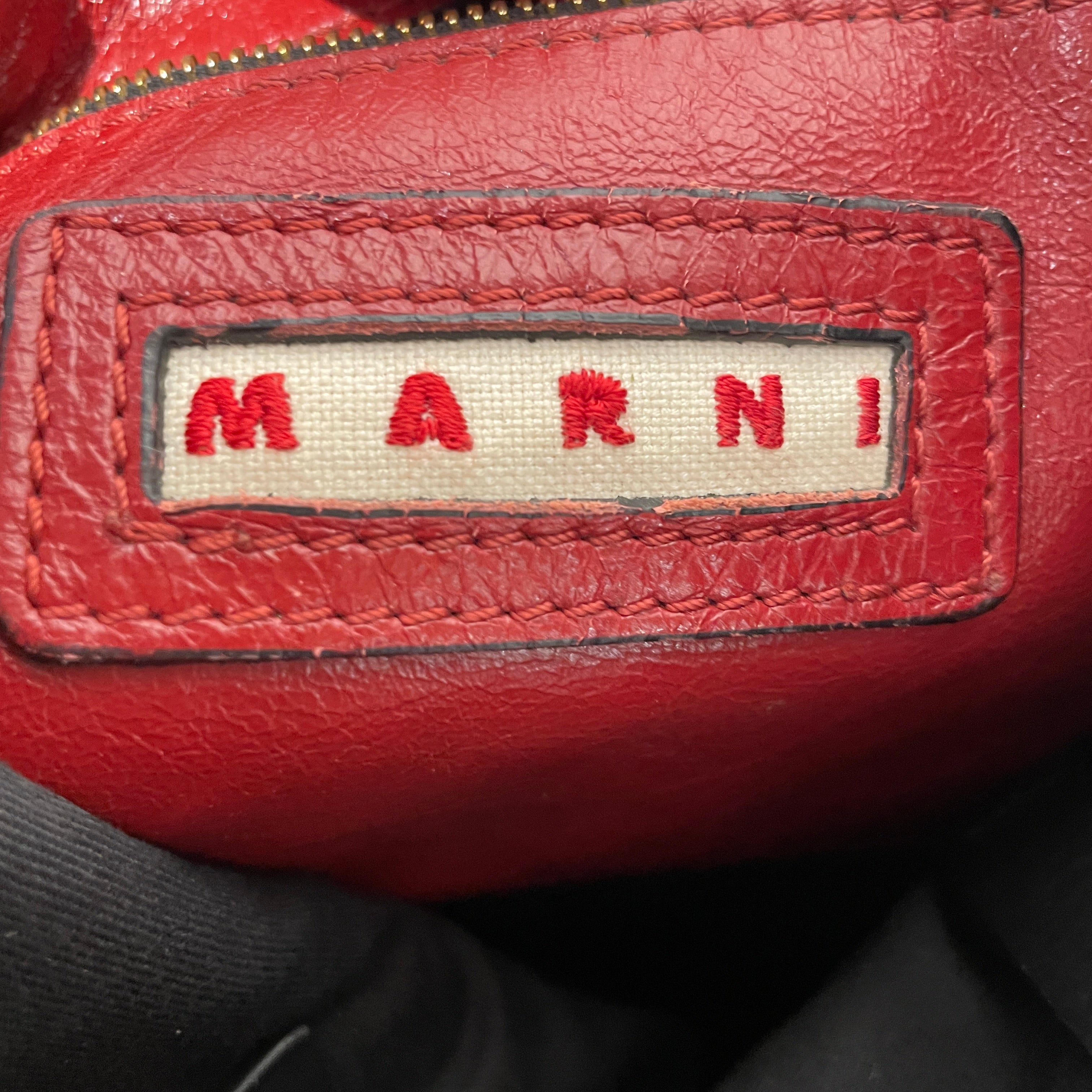 MARNI/Tote Bag/Leather/RED/museo view 5