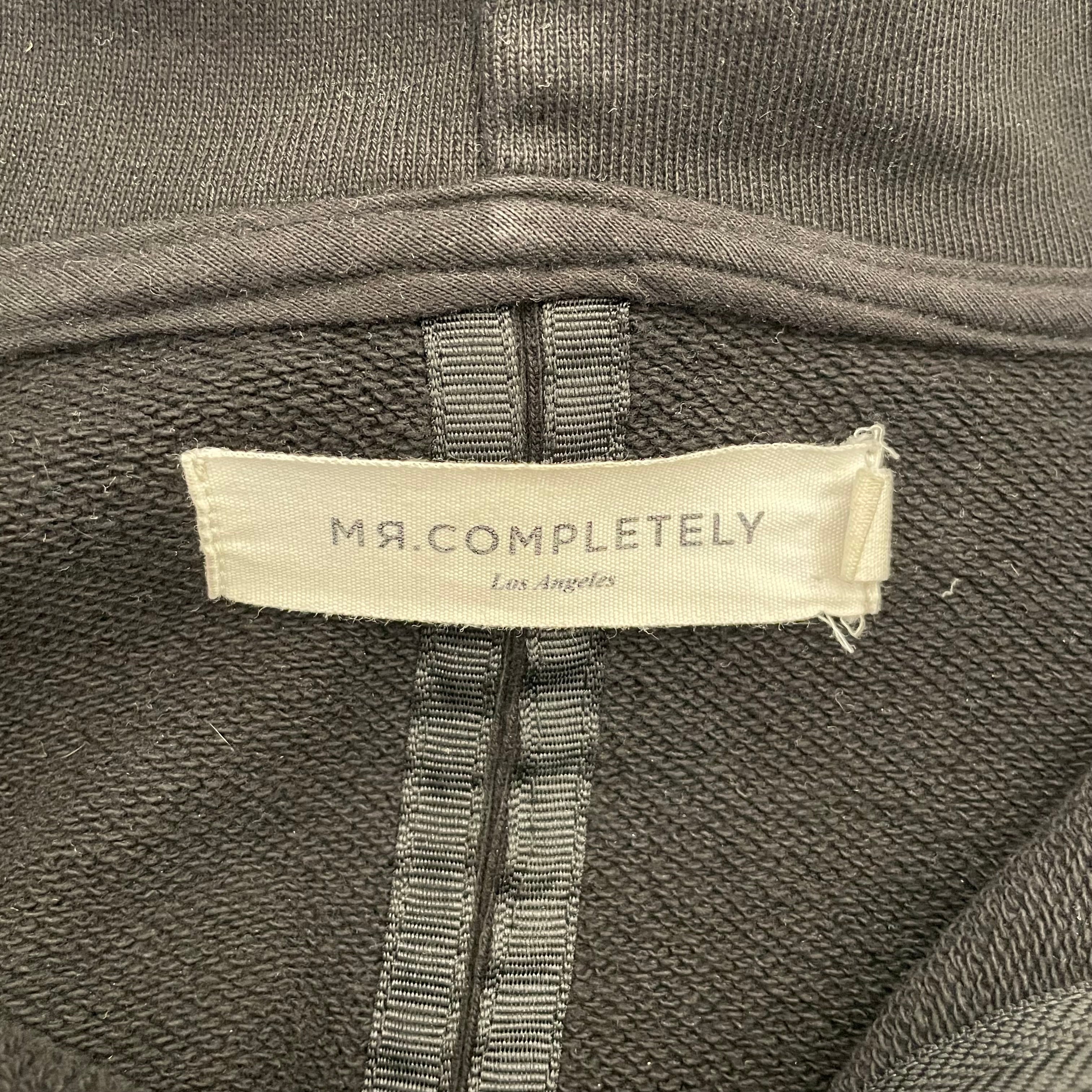 MR Completely/Zip Up Hoodie/M/Cotton/BLK/KNITTED BLK/WHI BOTTOM view 3