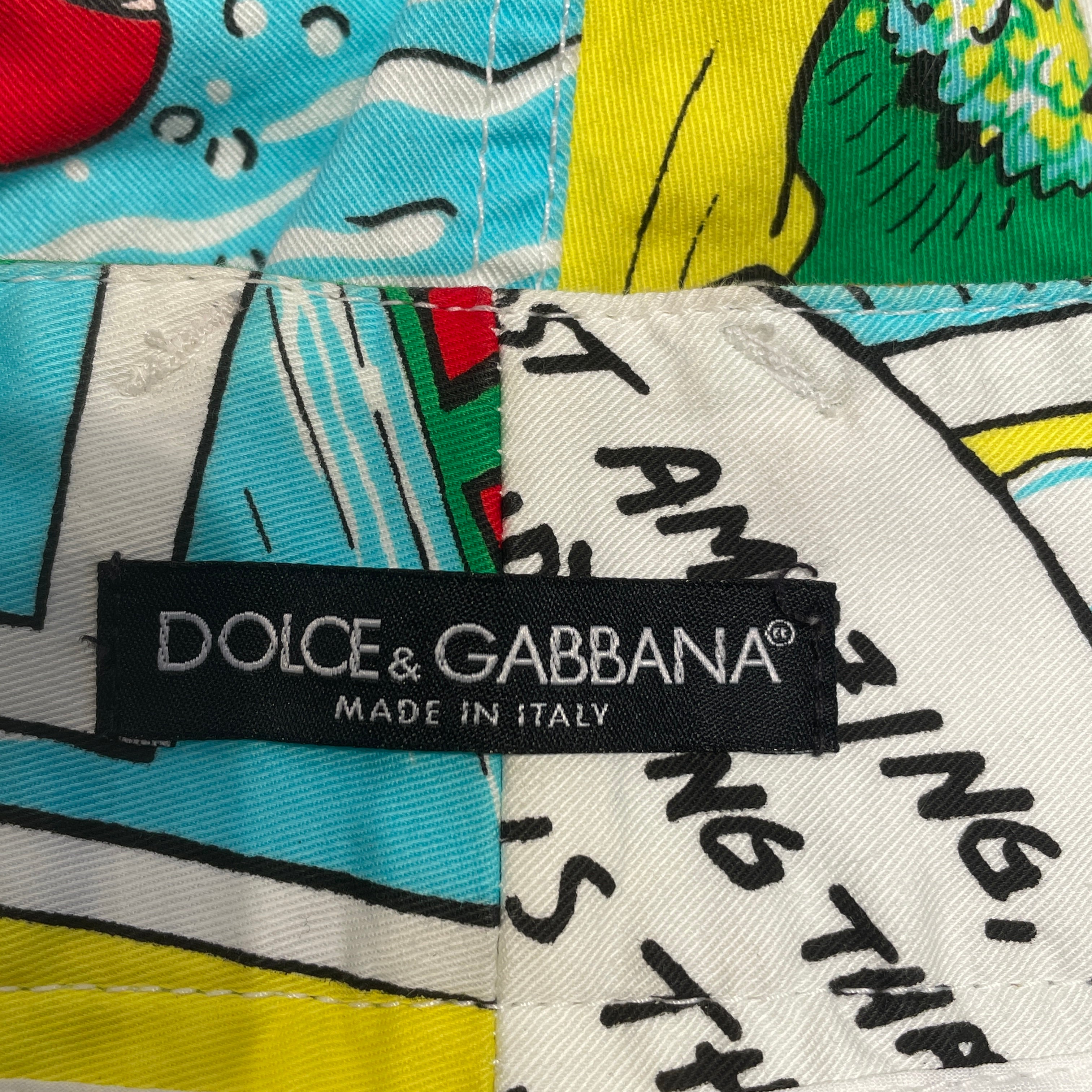 DOLCE&GABBANA/Straight Pants/38/All Over Print/Cotton/MLT/COMIC BOOK view 3
