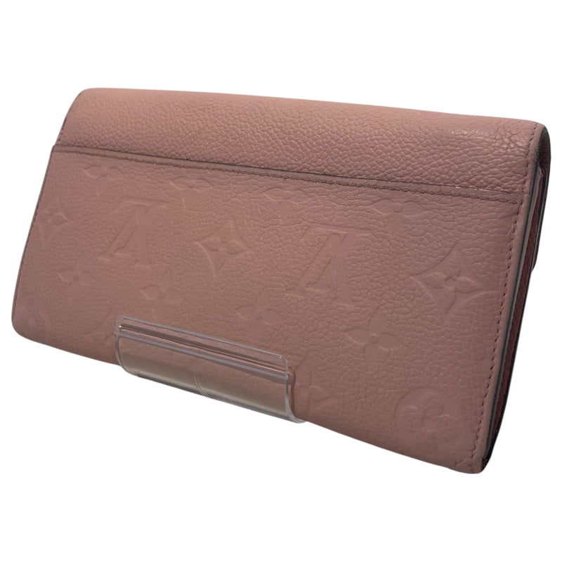 LOUIS VUITTON/Long Wallet/Pink/Cowhide/Monogram/PORTEFEUILLE SARA_MONOGRAM EMPREINTE/M64082
