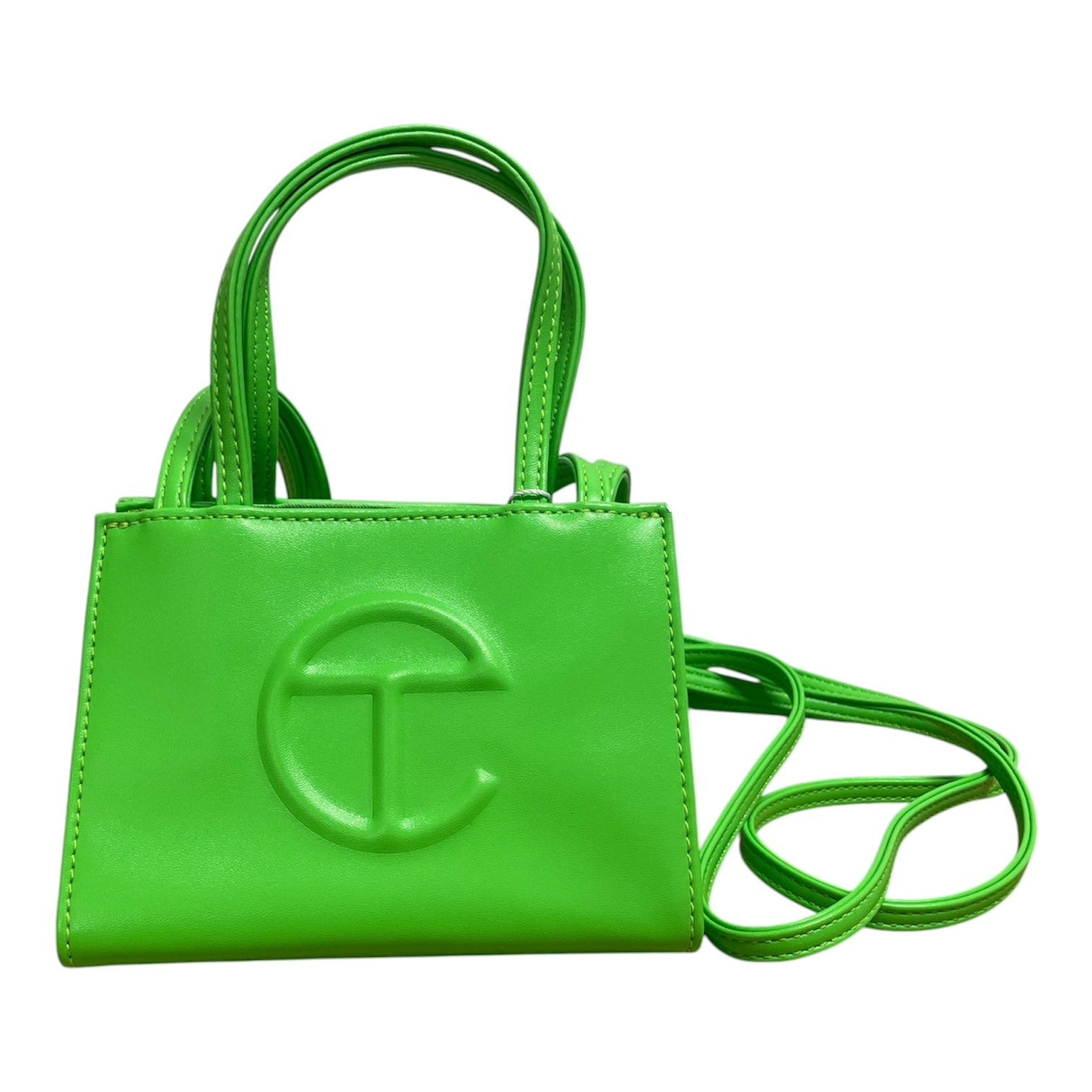 Telfar/Hand Bag/Leather/GRN/NEON GREEN MICRO TOTE view 1