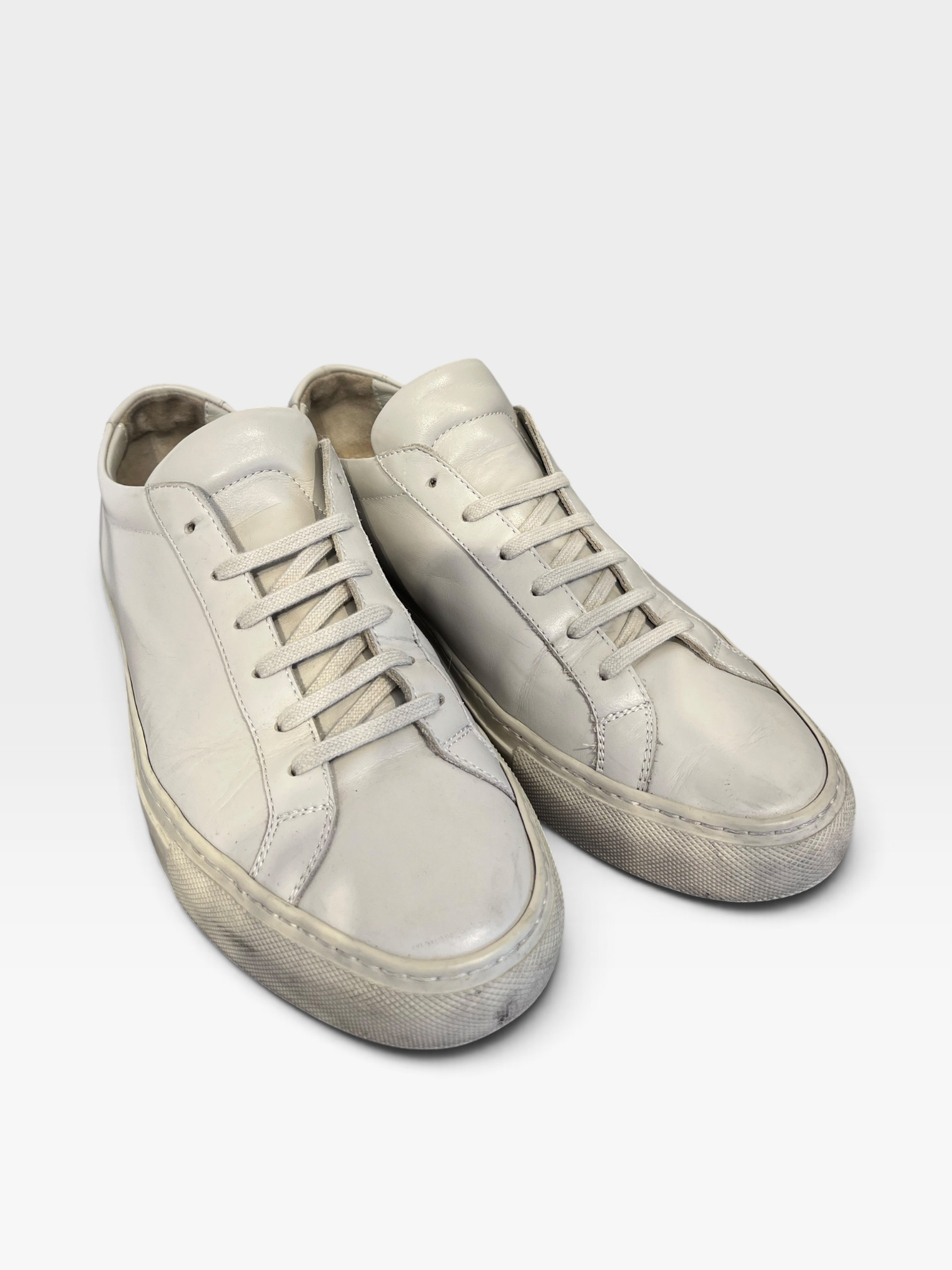COMMON PROJECTS/Low-Sneakers/UK 8/Leather/WHT/achilies low view 1