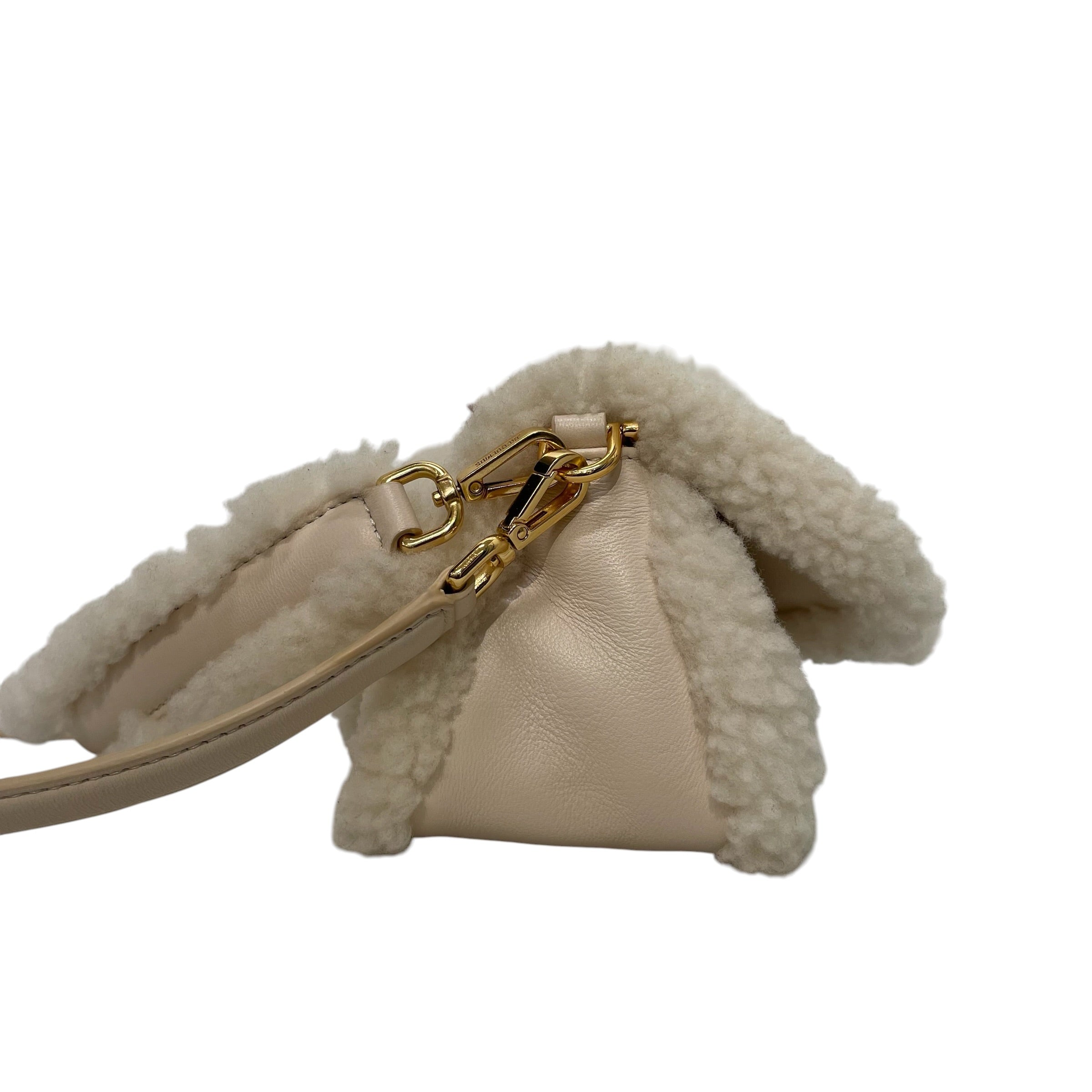 JACQUEMUS/Cross Body Bag/Leather/CRM/PETITE BAMBIMOU DOUX SHEARLING view 5