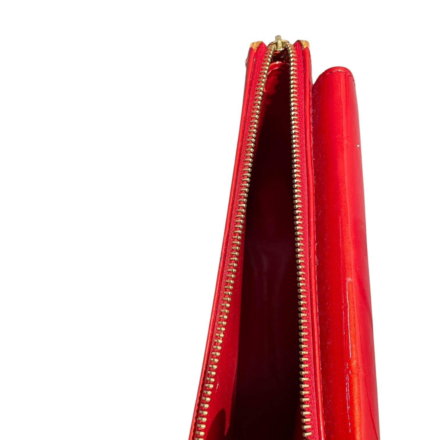 LOUIS VUITTON/Hand Bag/Leather/RED/Vernis Monogram Mott Bag view 3
