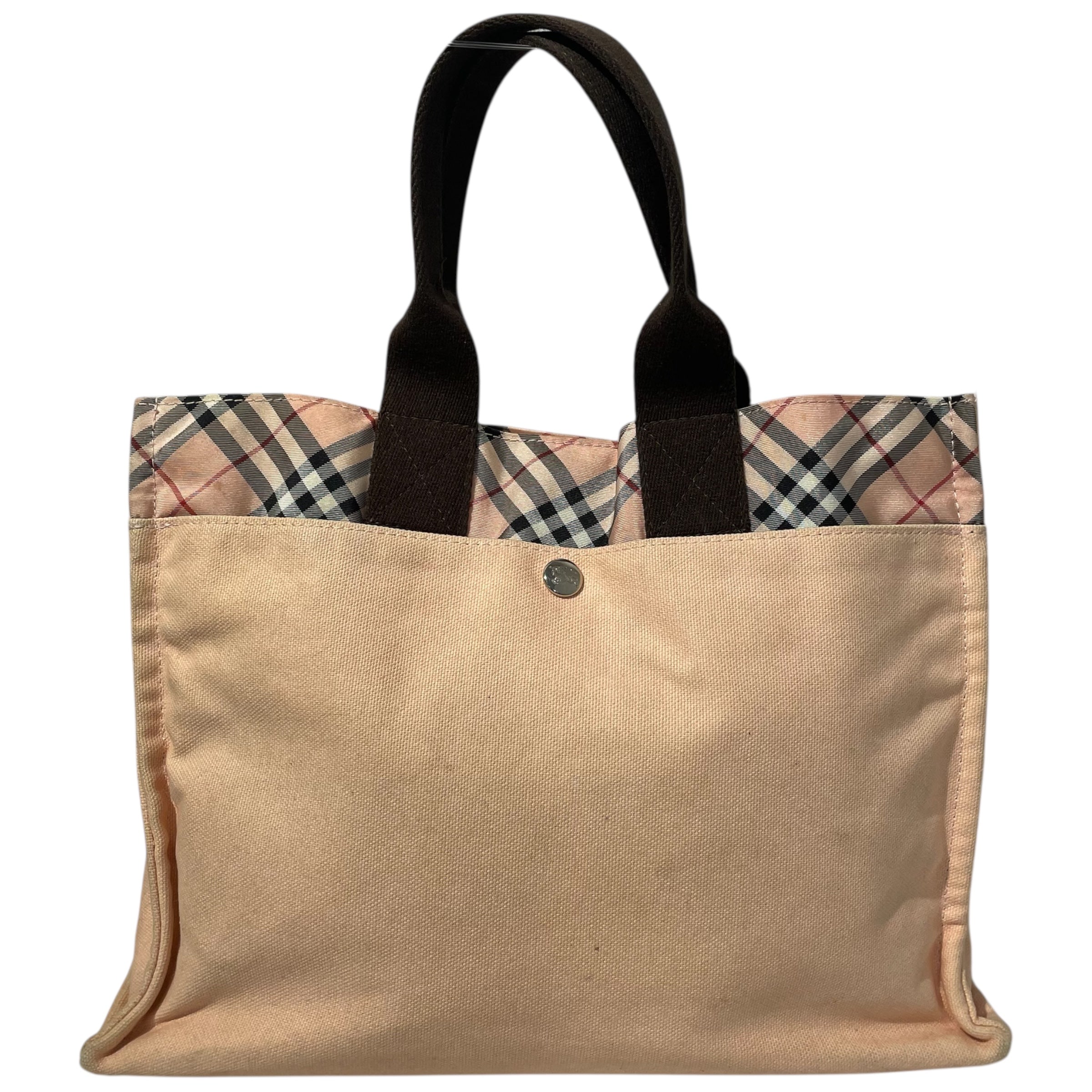 BURBERRY BLUE LABEL/Hand Bag/PNK/PEACH CANVAS TOTE view 1