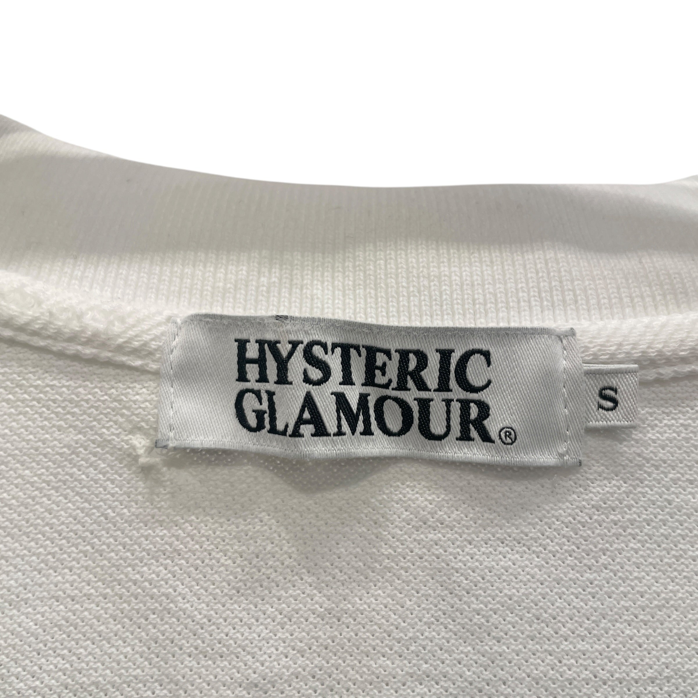 HYSTERIC GLAMOUR/Polo, Rugby/S/Graphic/Cotton/WHT/hurt me union jack view 3