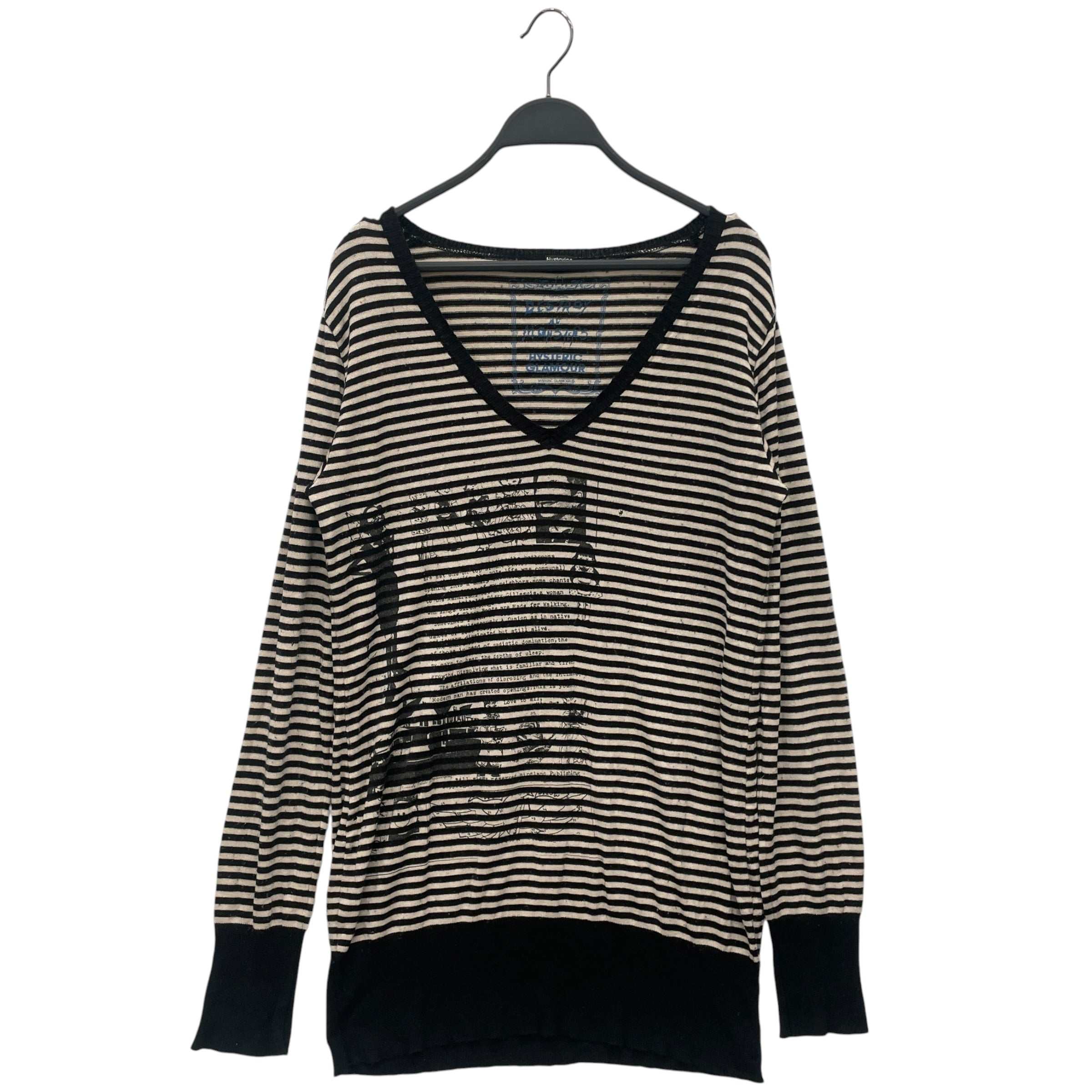 HYSTERIC/LS T-Shirt/Stripe/Cotton/BLK/1990 anarachy punk view 1