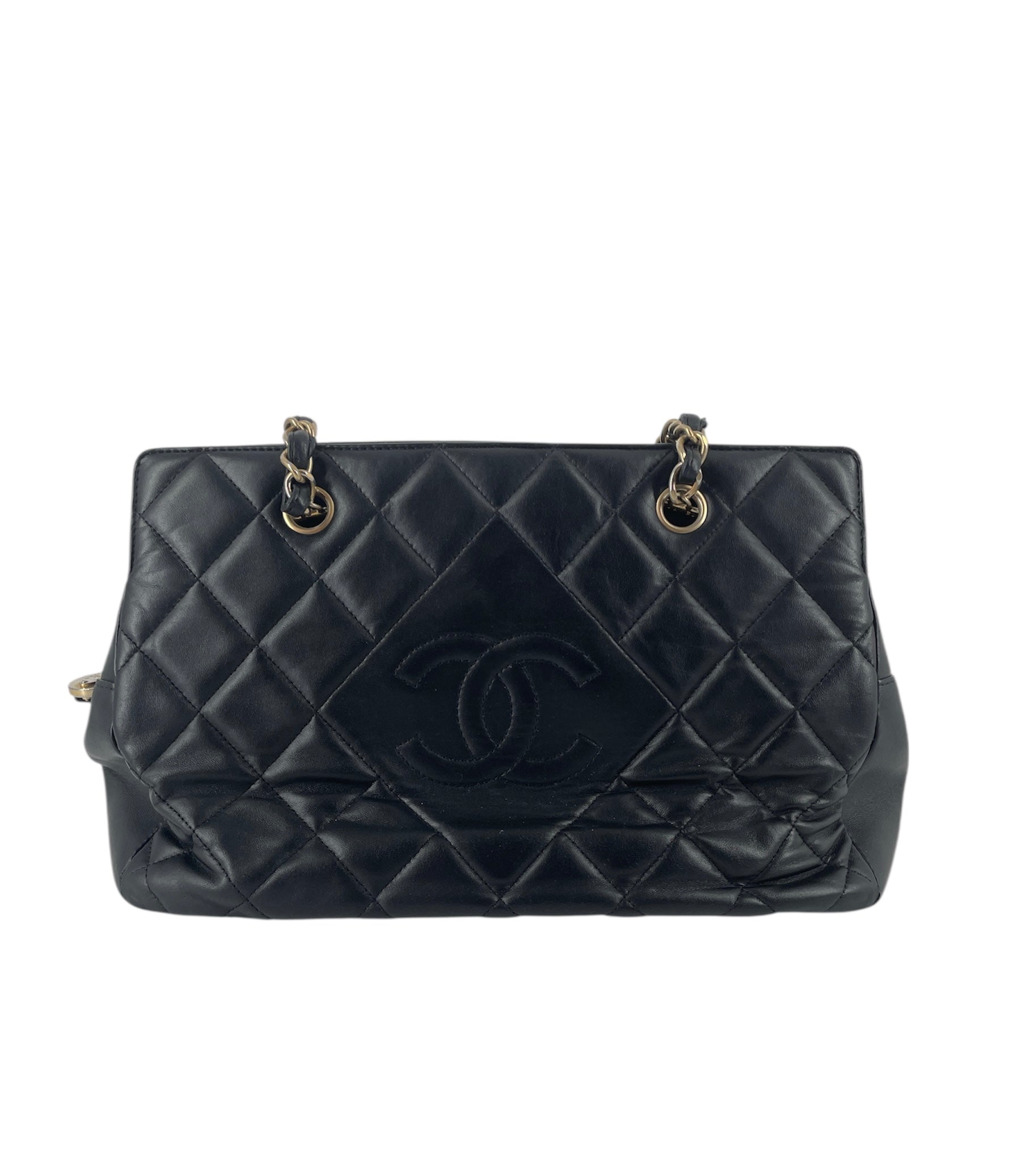 CHANEL/Cross Body Bag/Leather/BLK/19474136 view 1