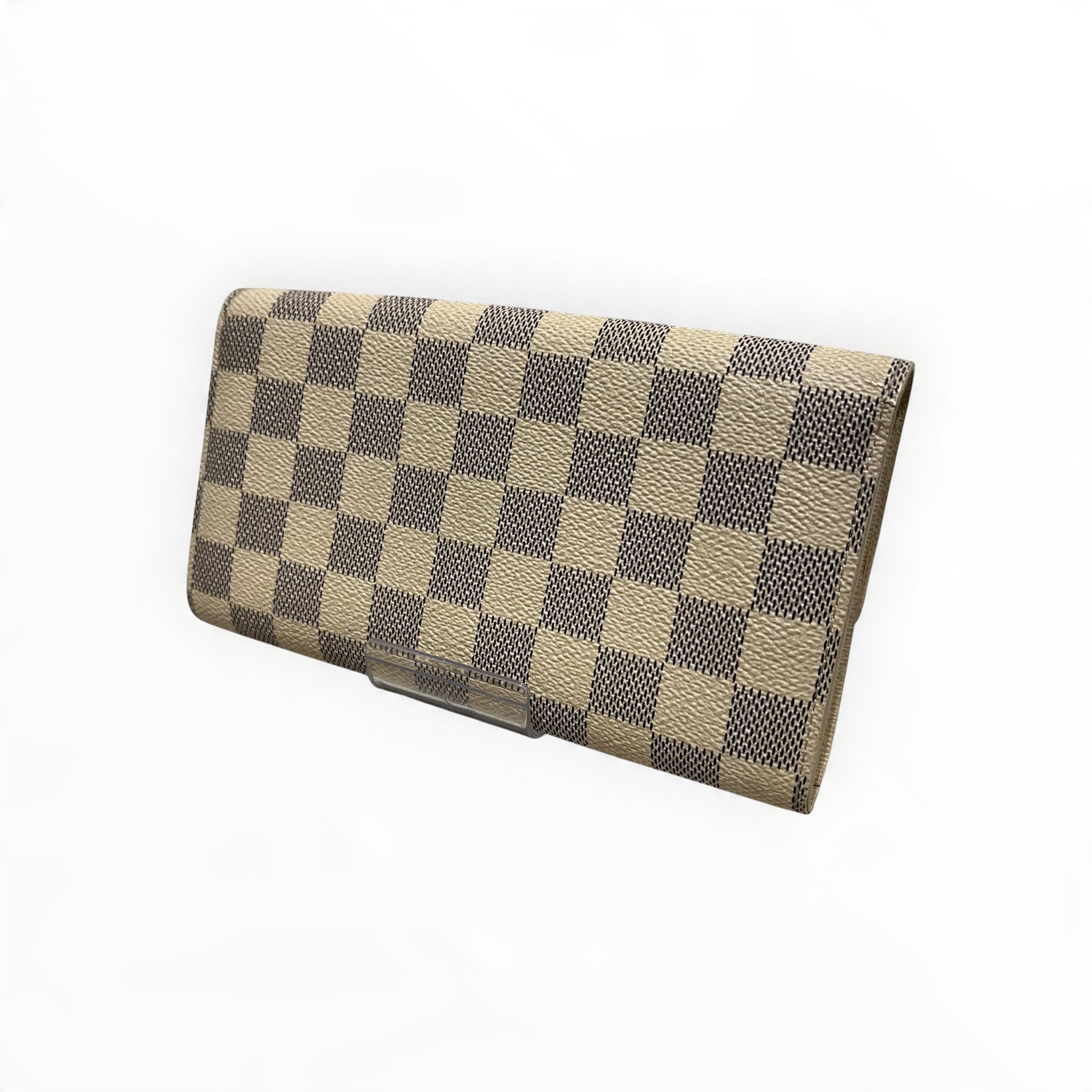 LOUIS VUITTON/Long Wallet/Leather/CRM/L's/DAMIER AZUR SARAH view 2