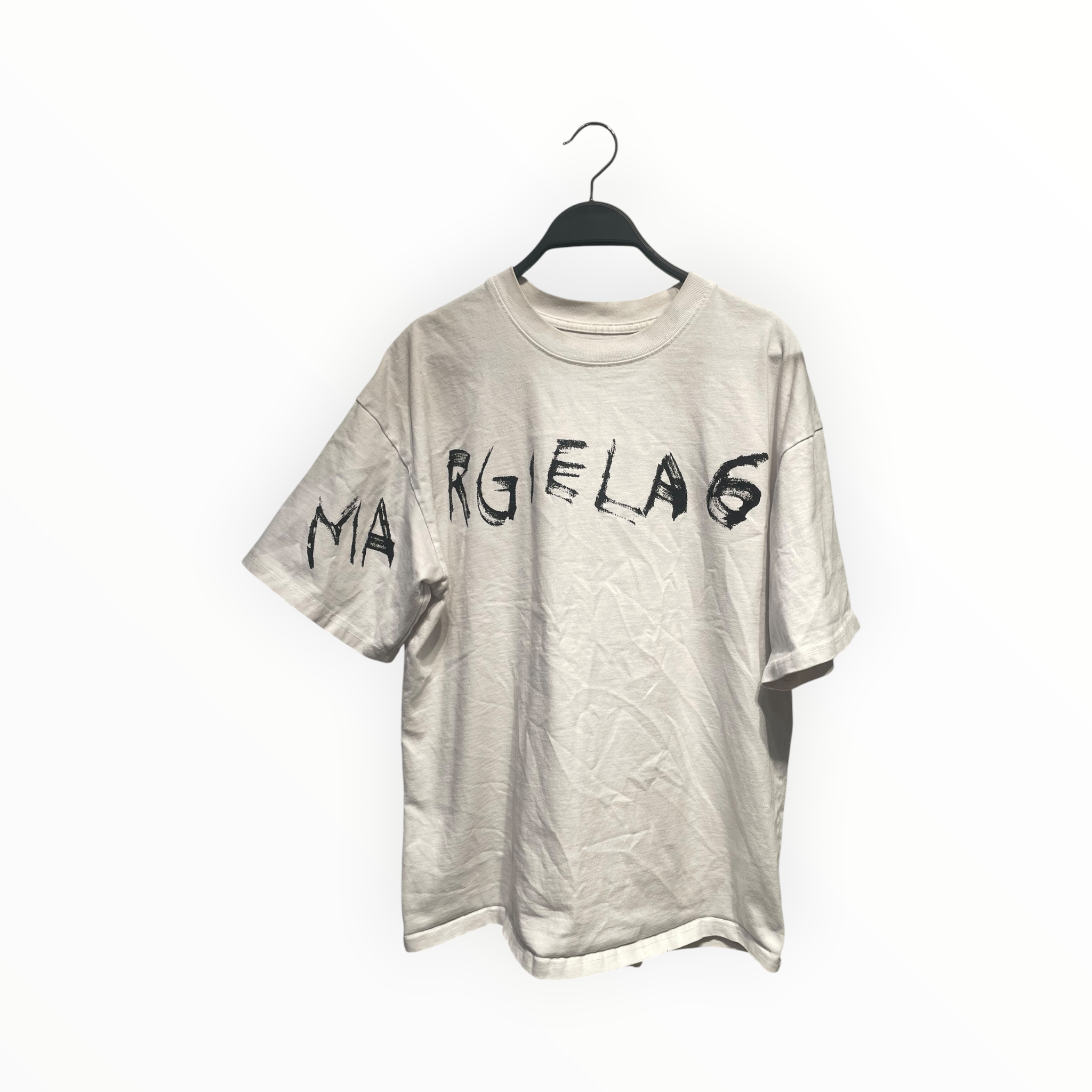 MM6/T-Shirt/46/Cotton/WHT/Graphic/BLACK BRAND GRAPHIC view 1