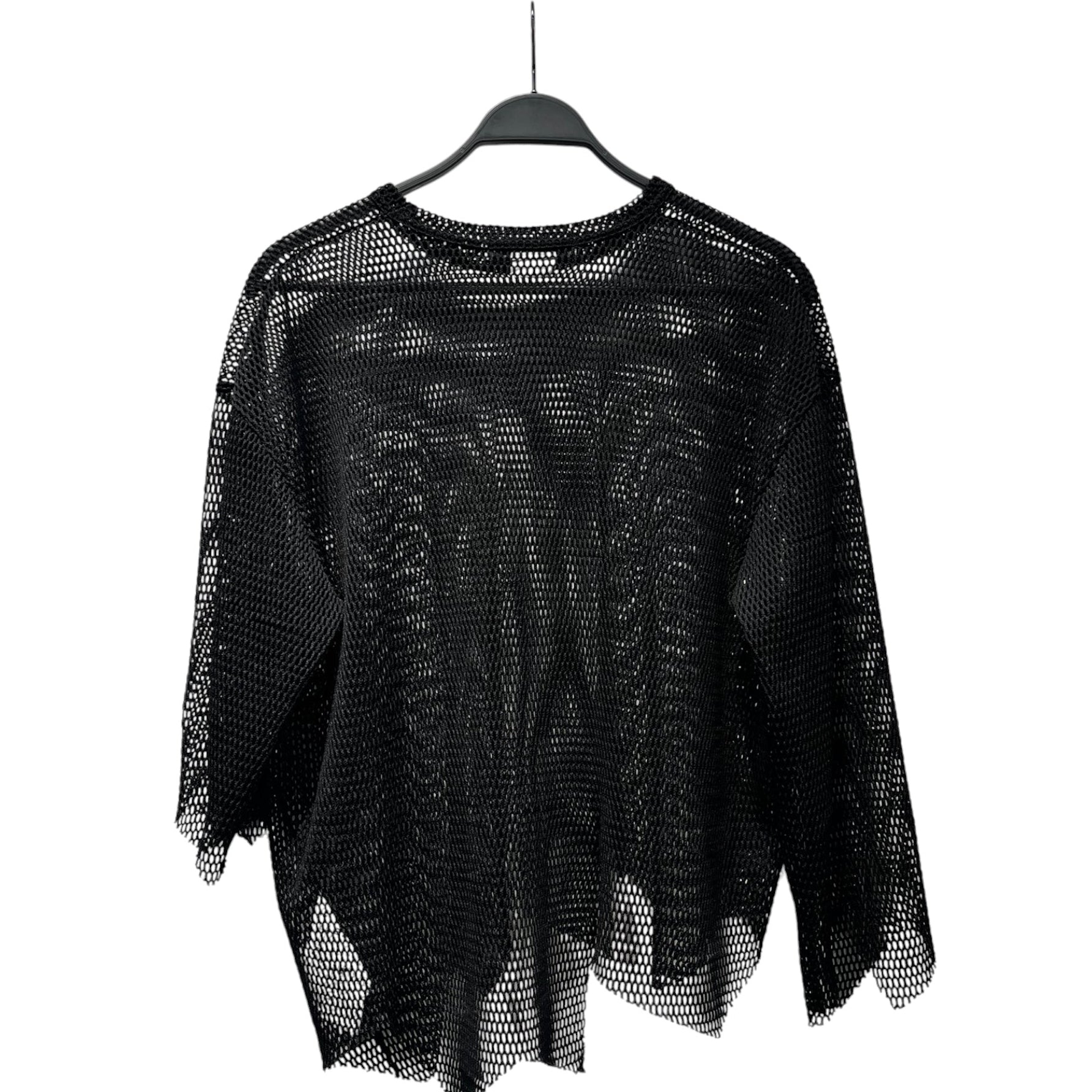BLACK COMME des GARCONS/LS T-Shirt/M/Polyester/BLK/fishnet view 2