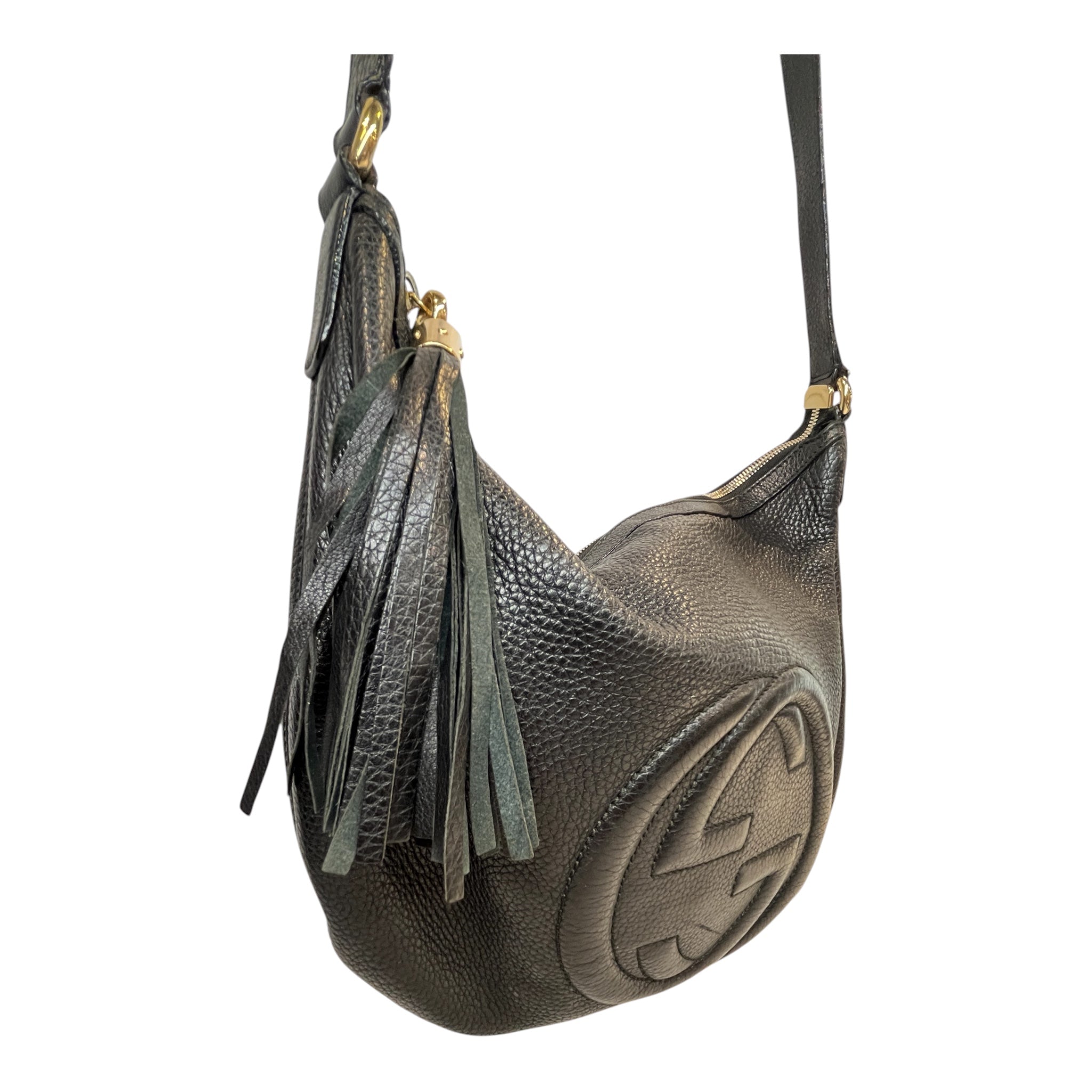 GUCCI/Hand Bag/Leather/BLK/SOHO HOBO MEDIUM view 2