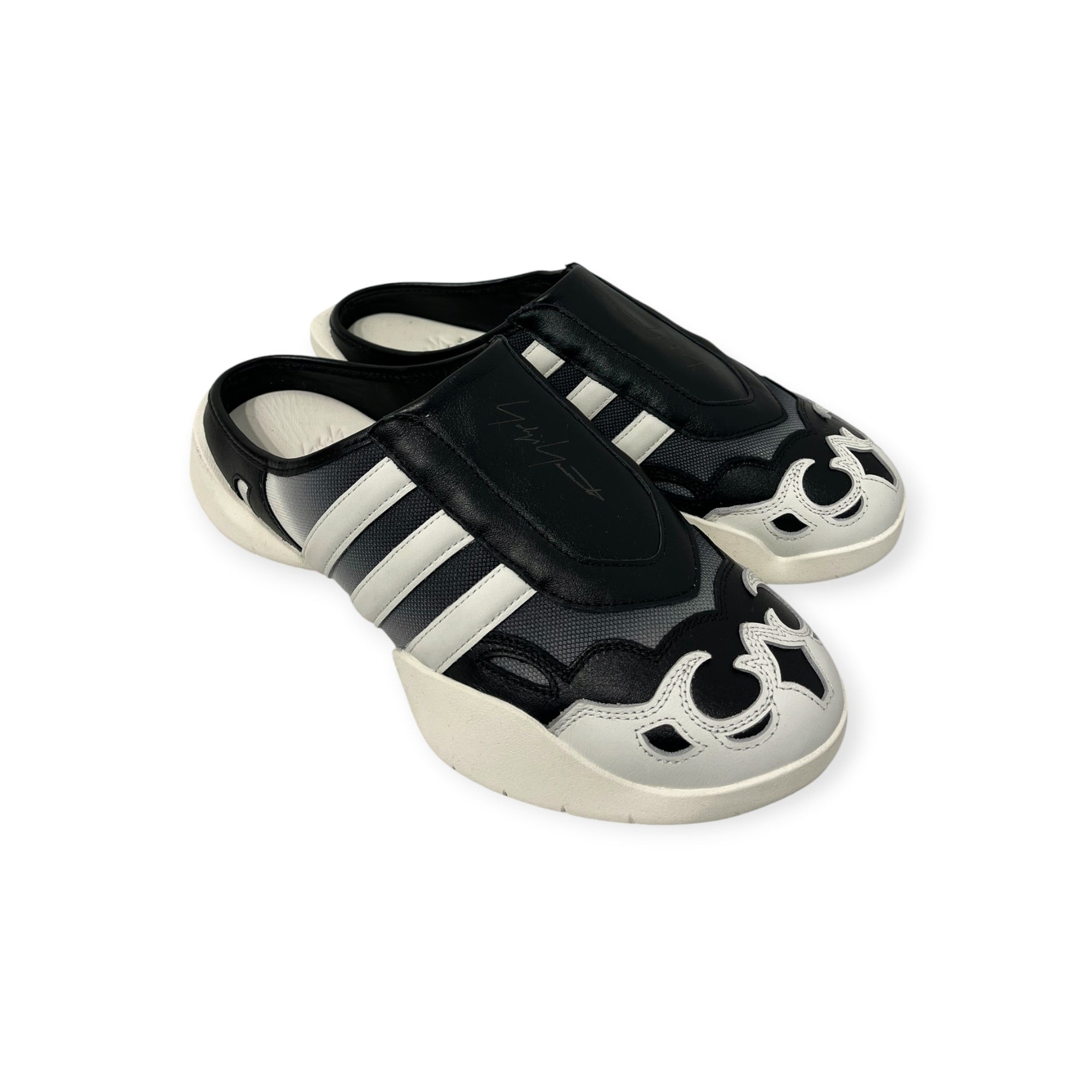 Y-3/Low-Sneakers/US 7.5/Leather/WHT/APX 21T001 7.5 MULE BLACK view 2
