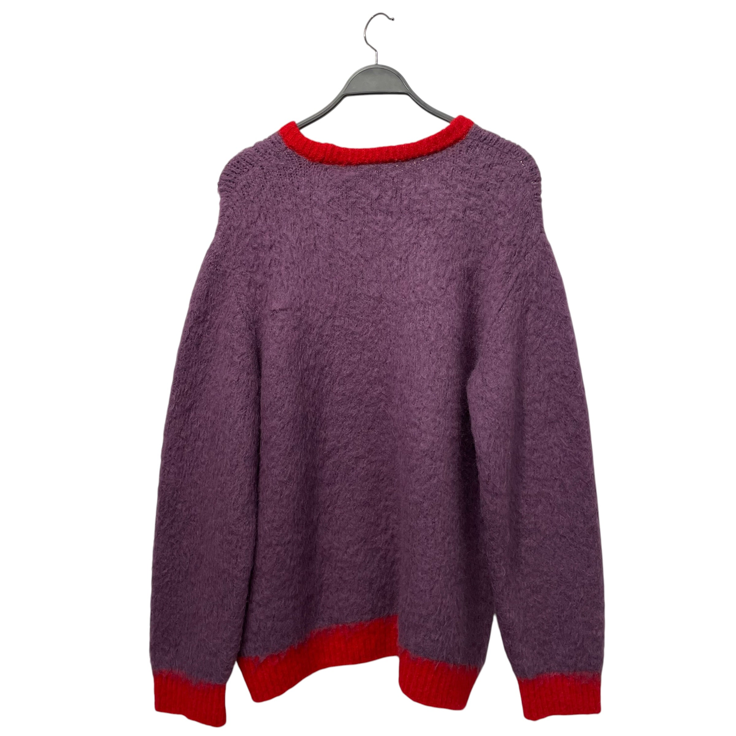 Heaven By Marc Jacobs/Sweater/L/Mohair/PPL/FLUFFY KNIT W/RED EDGES view 2