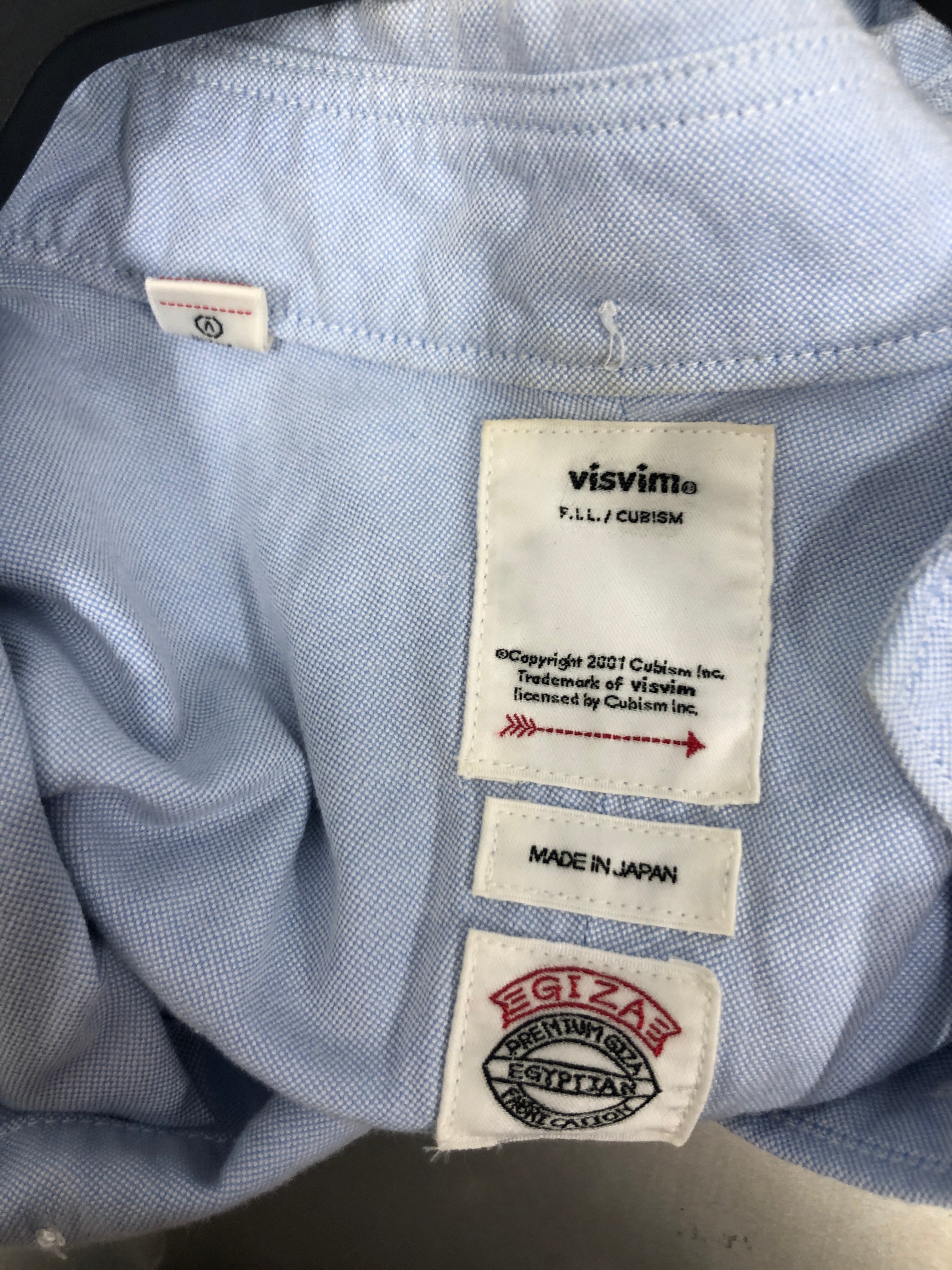 visvim/LS Shirt/1/Cotton/BLU/Striped Elbow Patches view 4