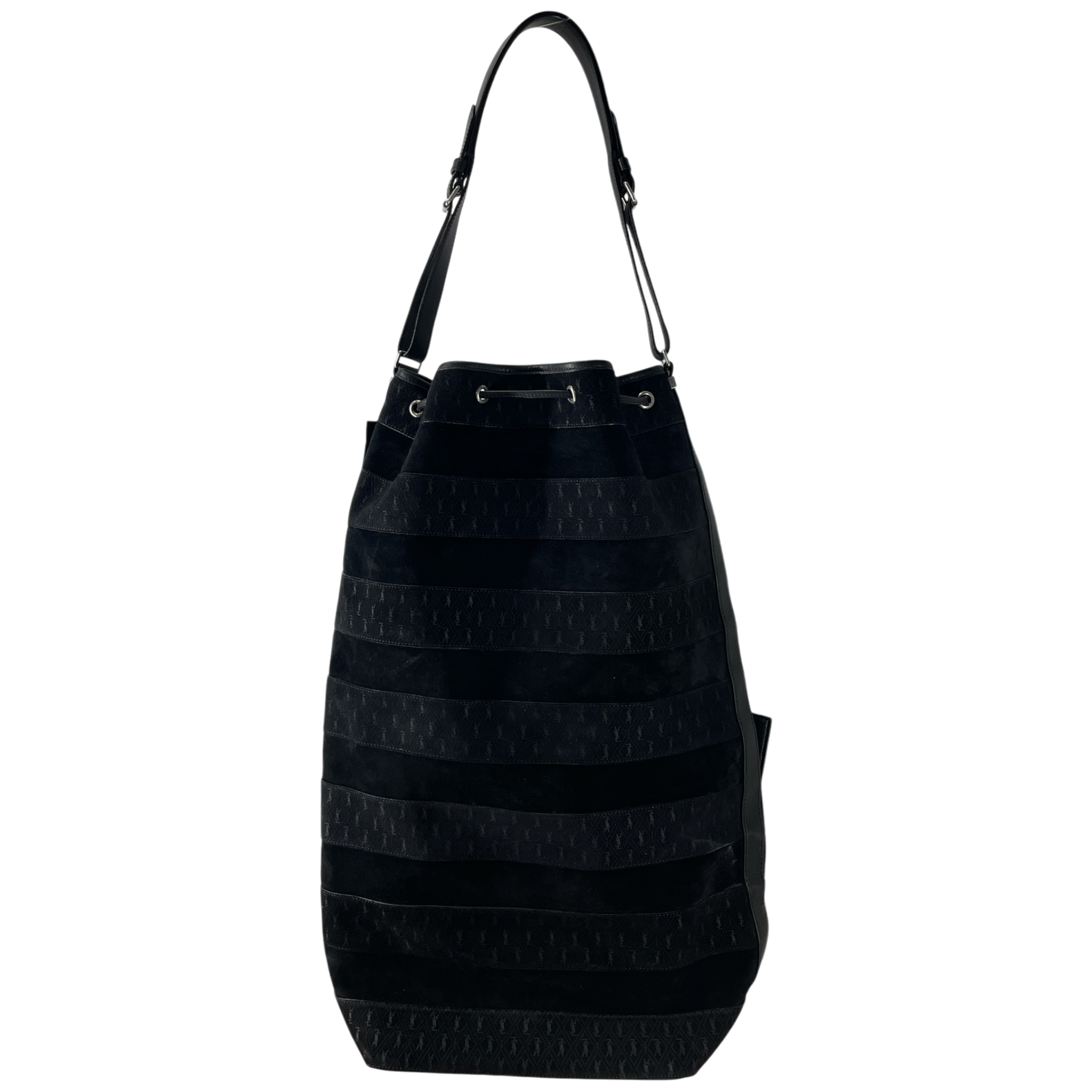 SAINT LAURENT/Pouch/All Over Print/Suede/BLK/MONOGRAM BUCKET BAG view 2