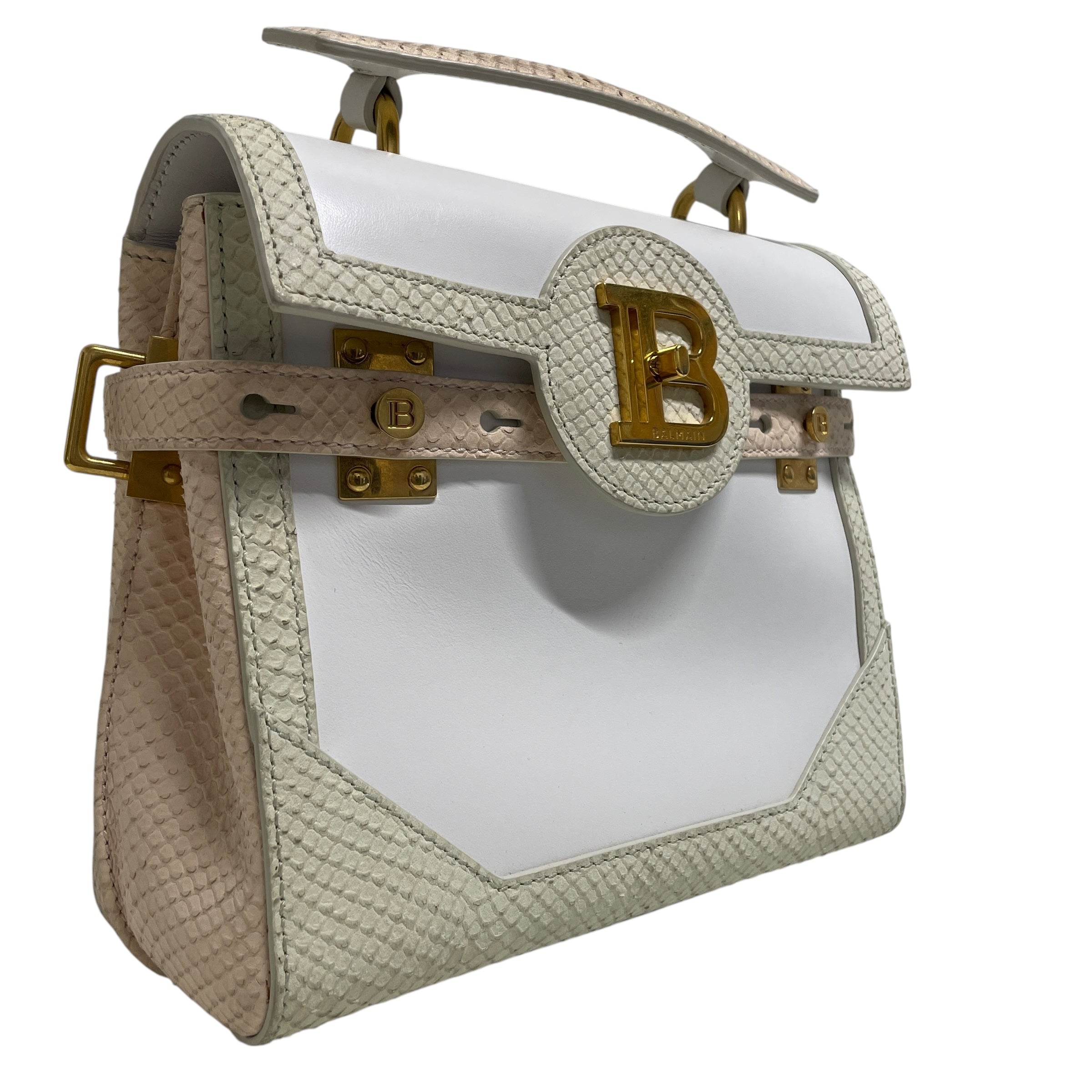 BALMAIN/Bag/Border/Leather/MLT/PASTEL GREEN/BEIGE/ GOLD LOGO view 6