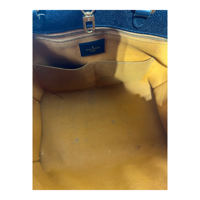 LOUIS VUITTON/Tote Bag/Monogram/Leather/BLK/OnTheGo