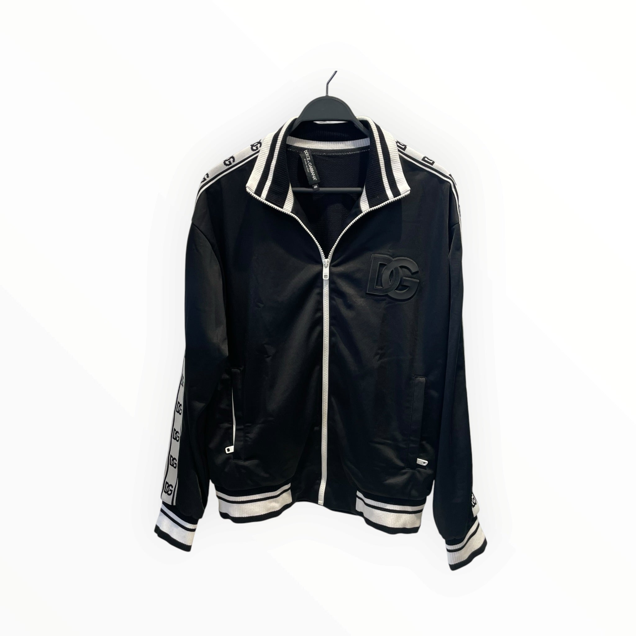 DOLCE&GABBANA/Windbreaker/46/Polyester/BLK/LOGO PANEL view 1