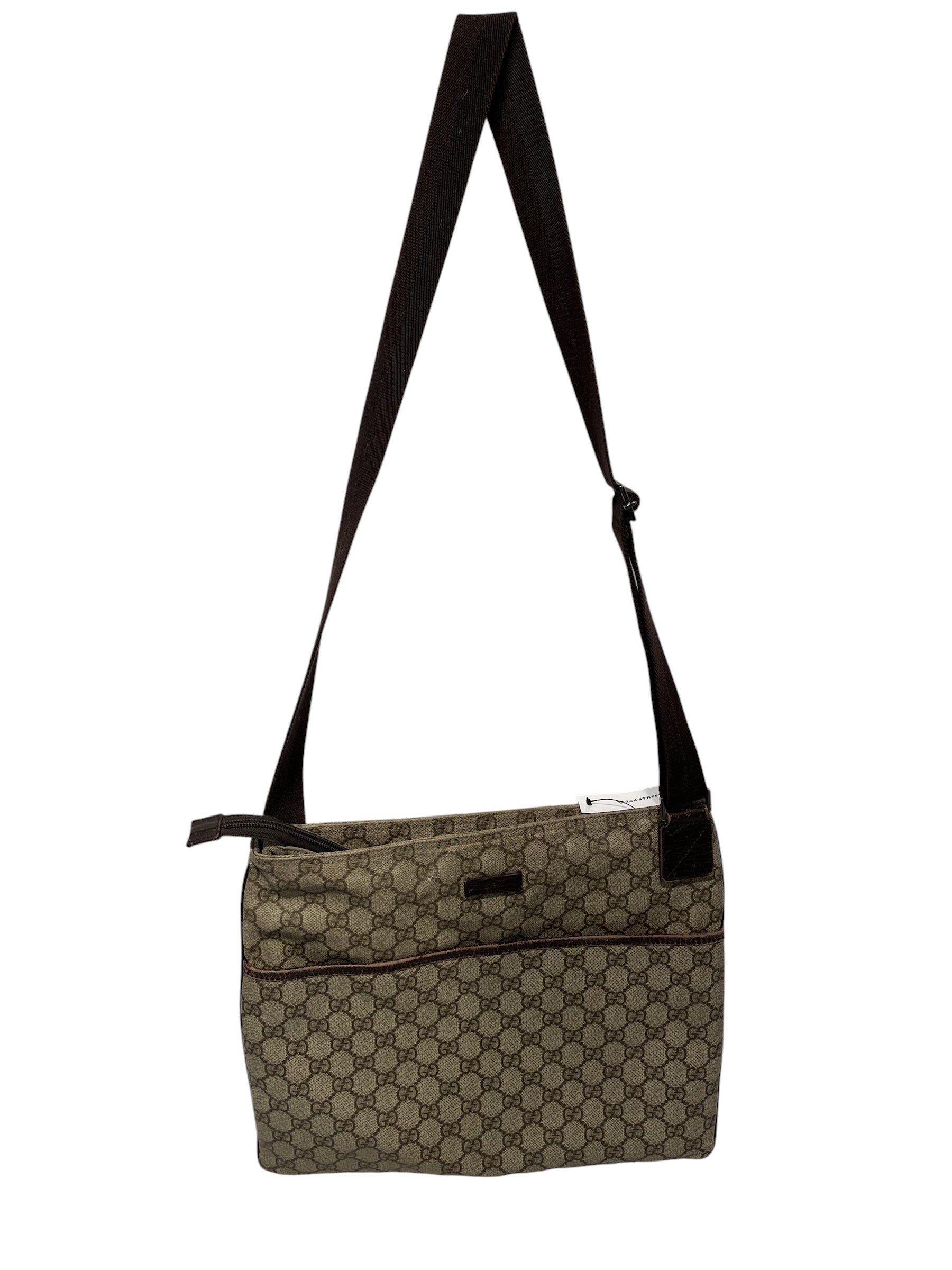 GUCCI/Bag/Leather/KHK/Messenger bag view 2