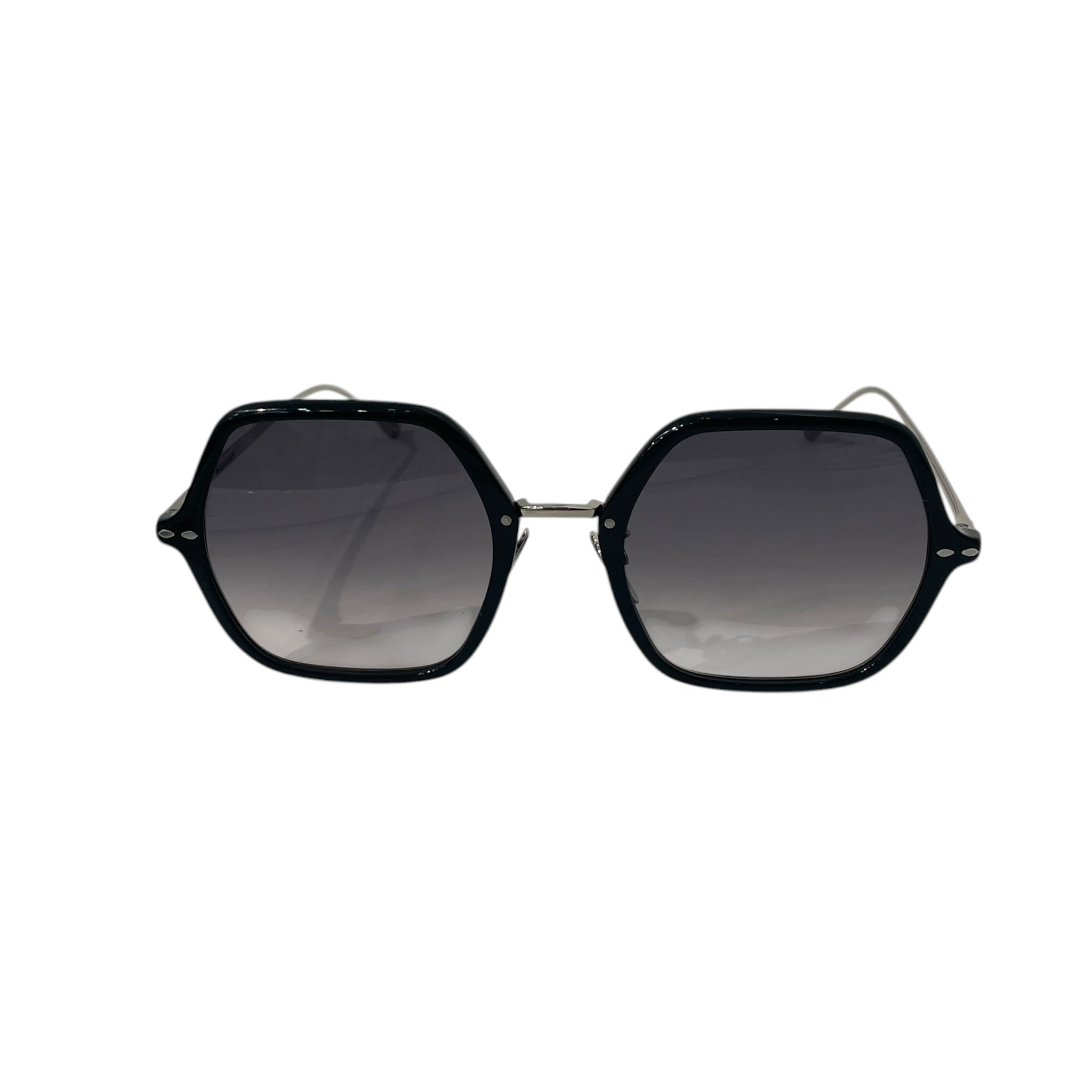 ISABEL MARANT/Sunglasses/Plastic/BLK/geometric frame gradient lens view 1