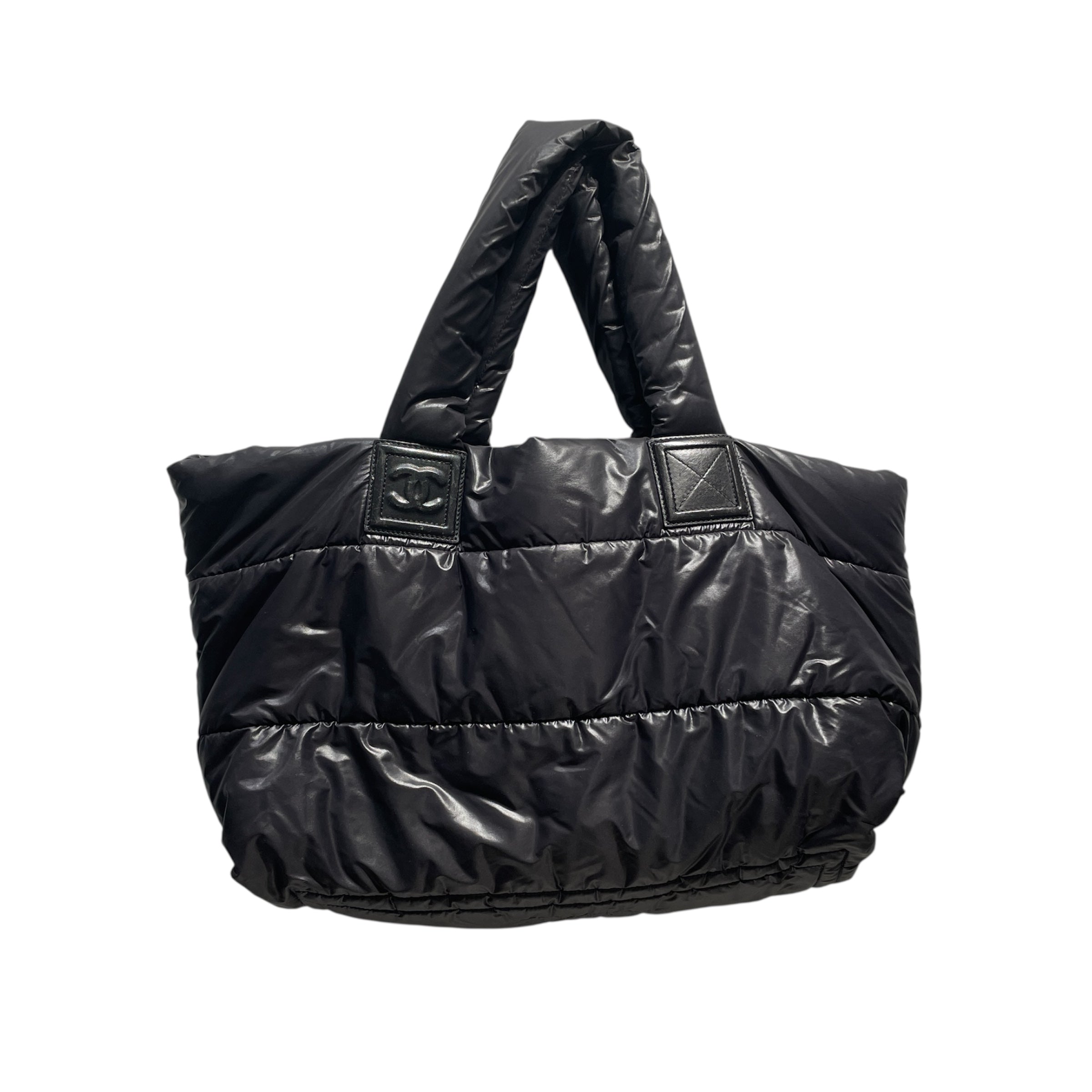 CHANEL/Tote Bag/Nylon/BLK/Coco Cocoon puffer tote view 2